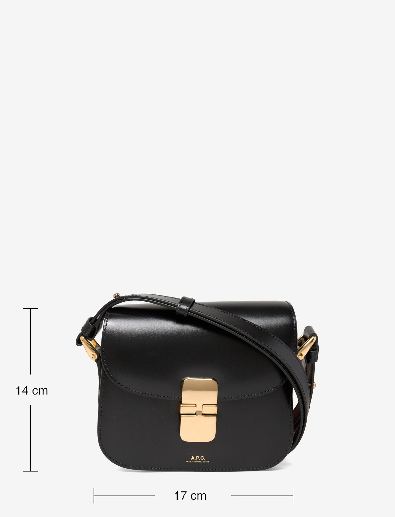 A.P.C. - bag grace mini - top handle tasker - noir - 3
