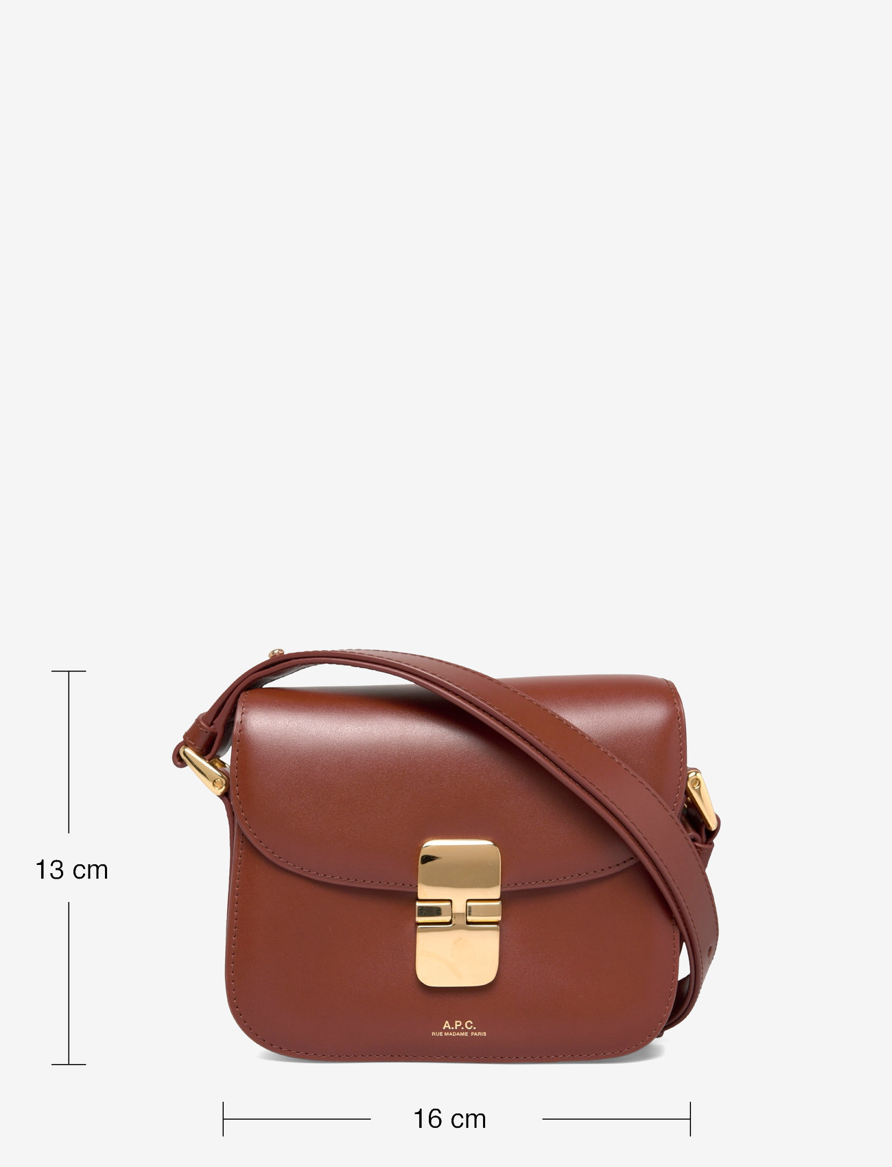 A.P.C. - bag grace mini - peoriided outlet-hindadega - noisette - 3