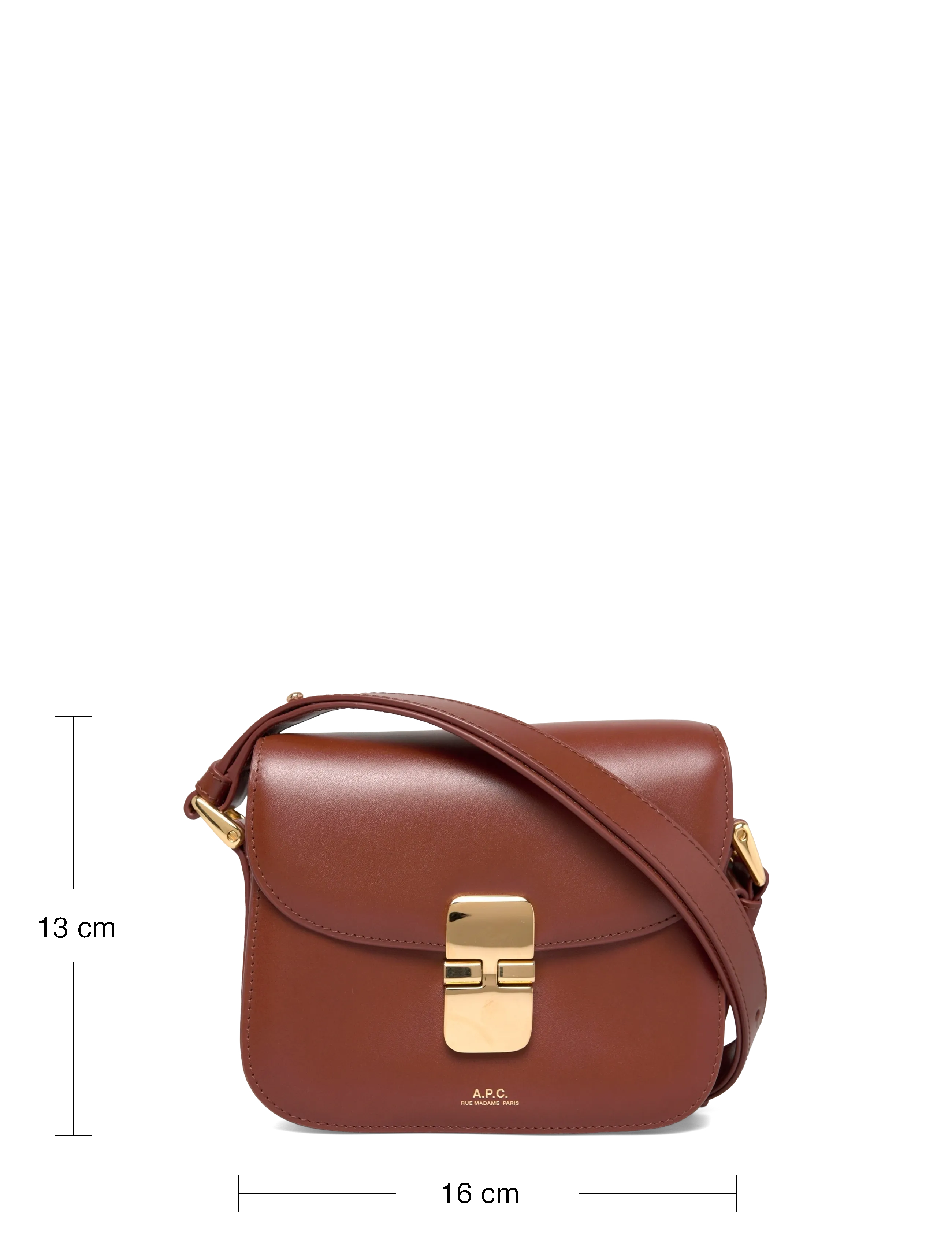 A.P.C. - bag grace mini - top handle tasker - noisette - 3