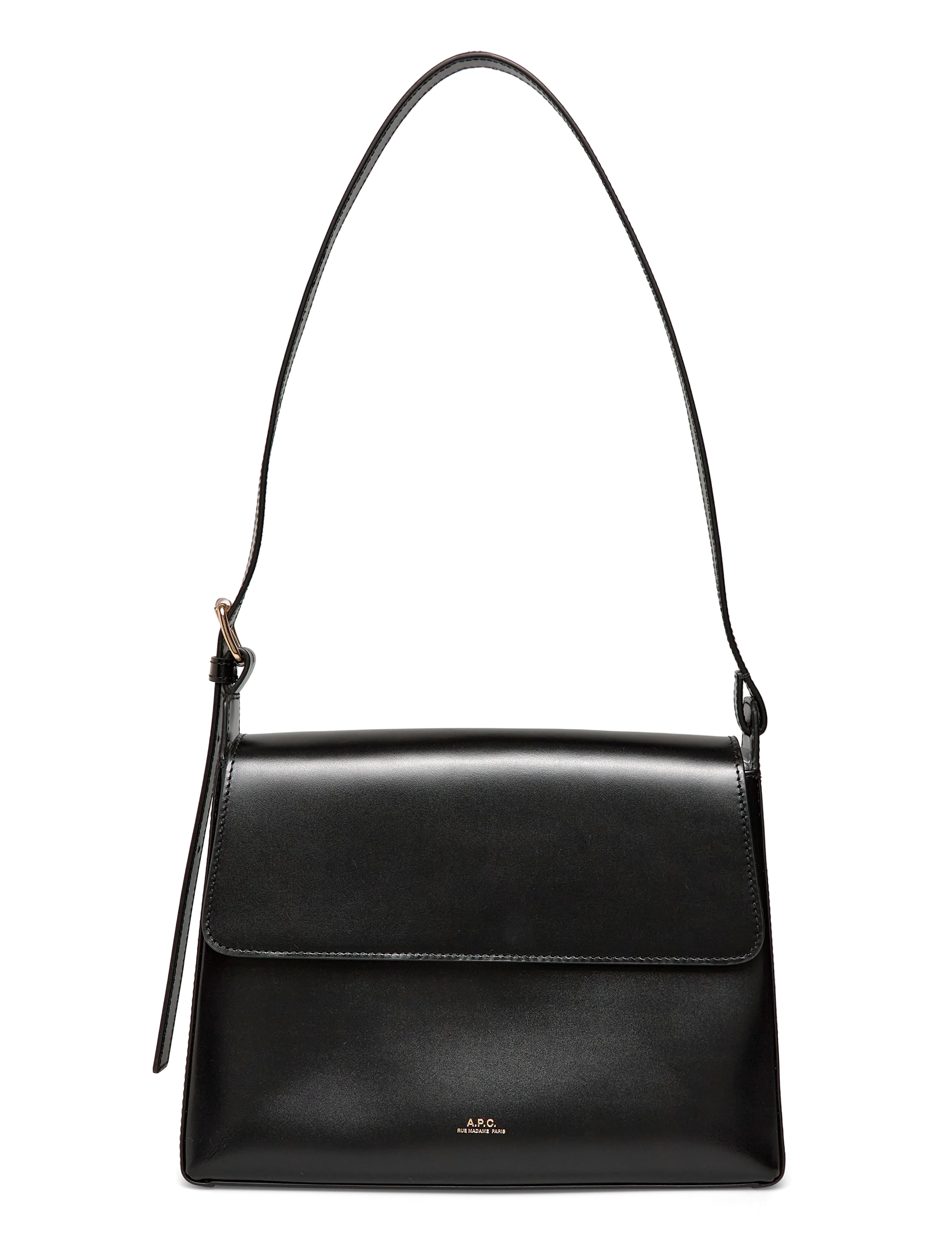 A.P.C. sac Virginie flap - A.P.C. - BLACK / black