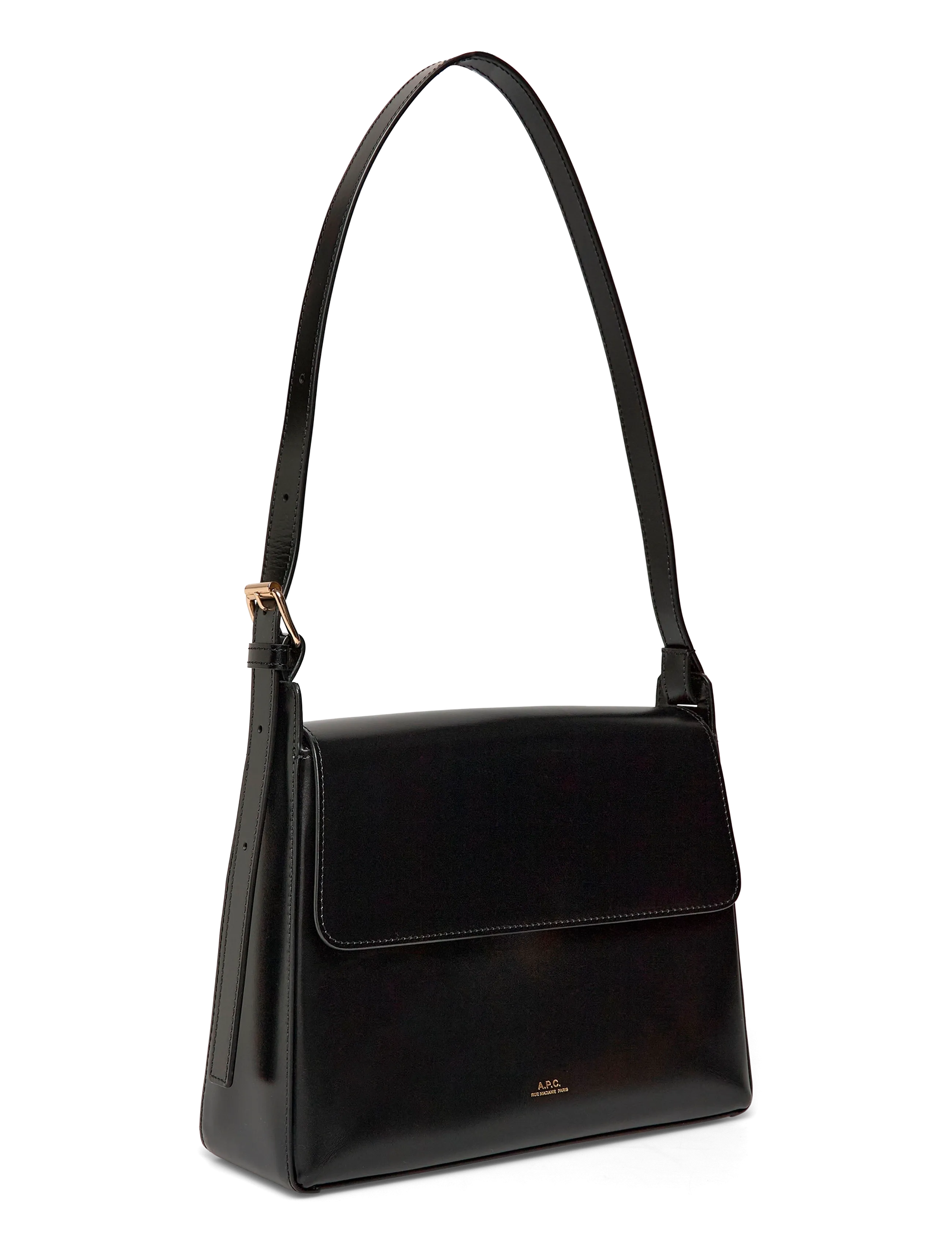 A.P.C. - sac Virginie flap - schultertaschen - black - 2