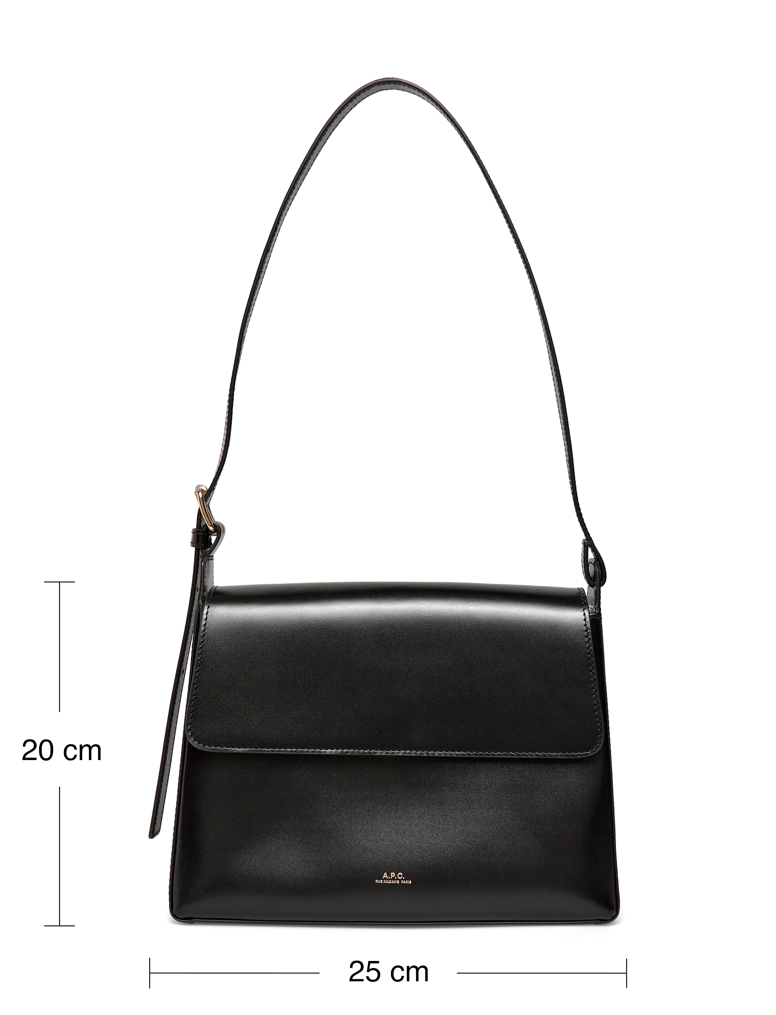 A.P.C. - sac Virginie flap - schultertaschen - black - 3