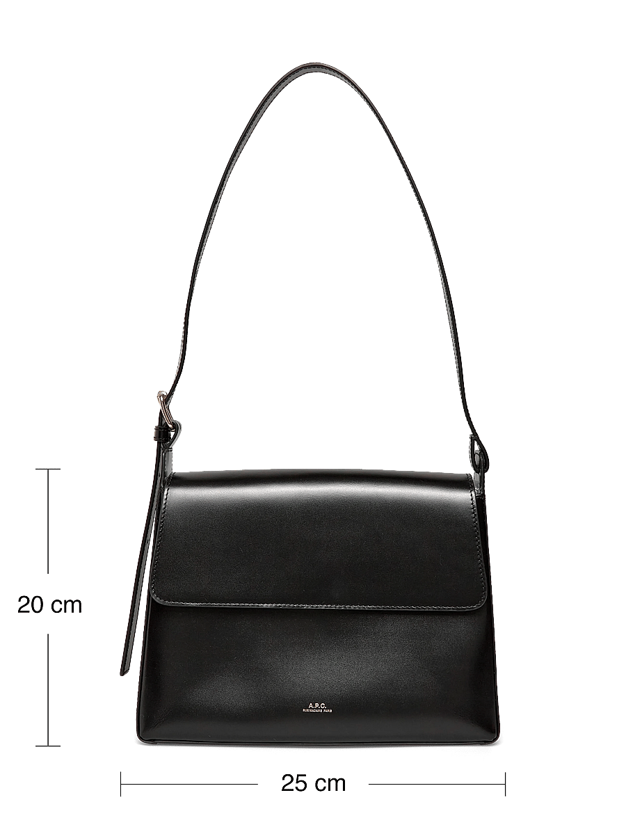 A.P.C. - sac Virginie flap - schultertaschen - black - 3