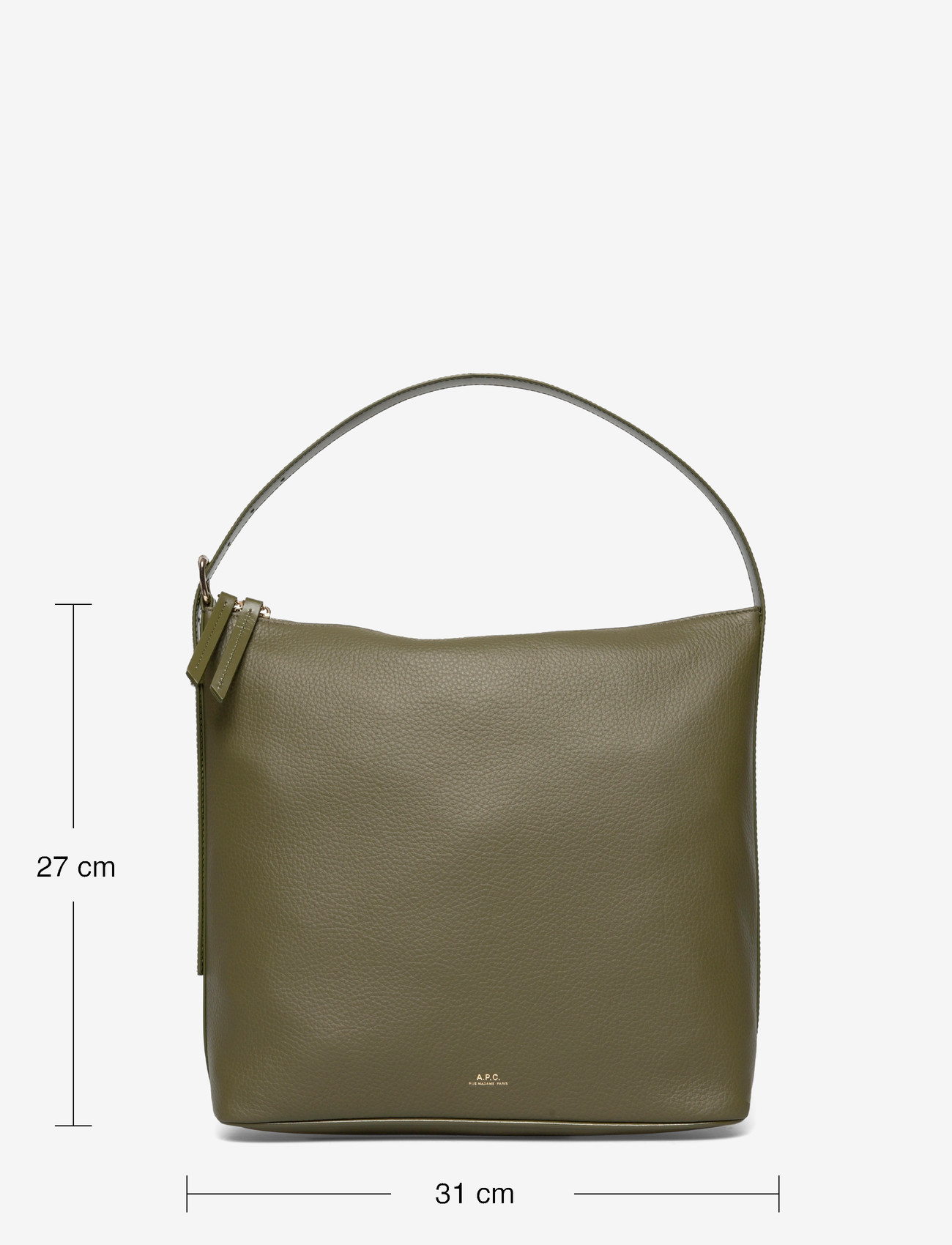 A.P.C. - bag vera - top handle tasker - kaki fonce - 3
