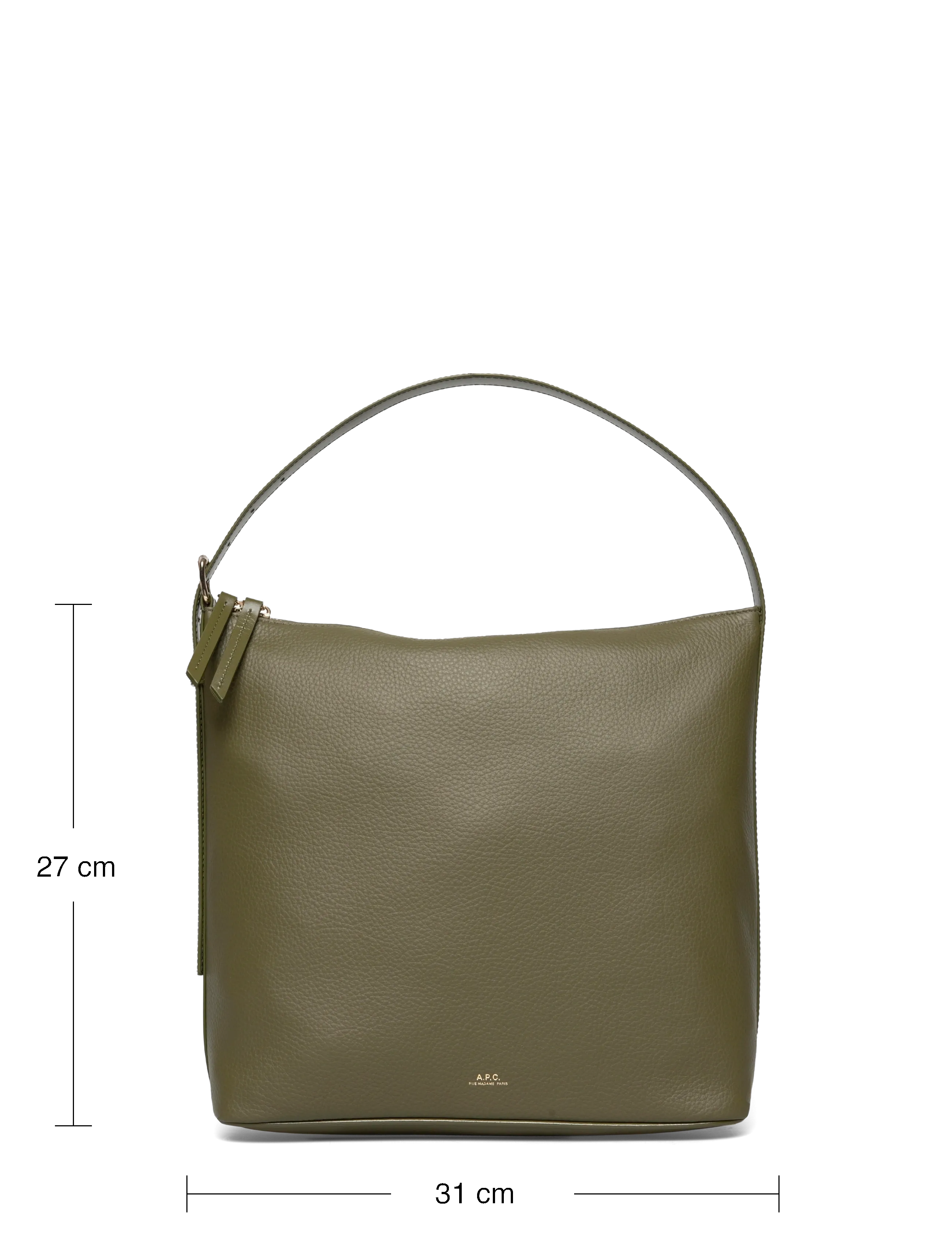 A.P.C. - bag vera - festmode zu outlet-preisen - kaki fonce - 3