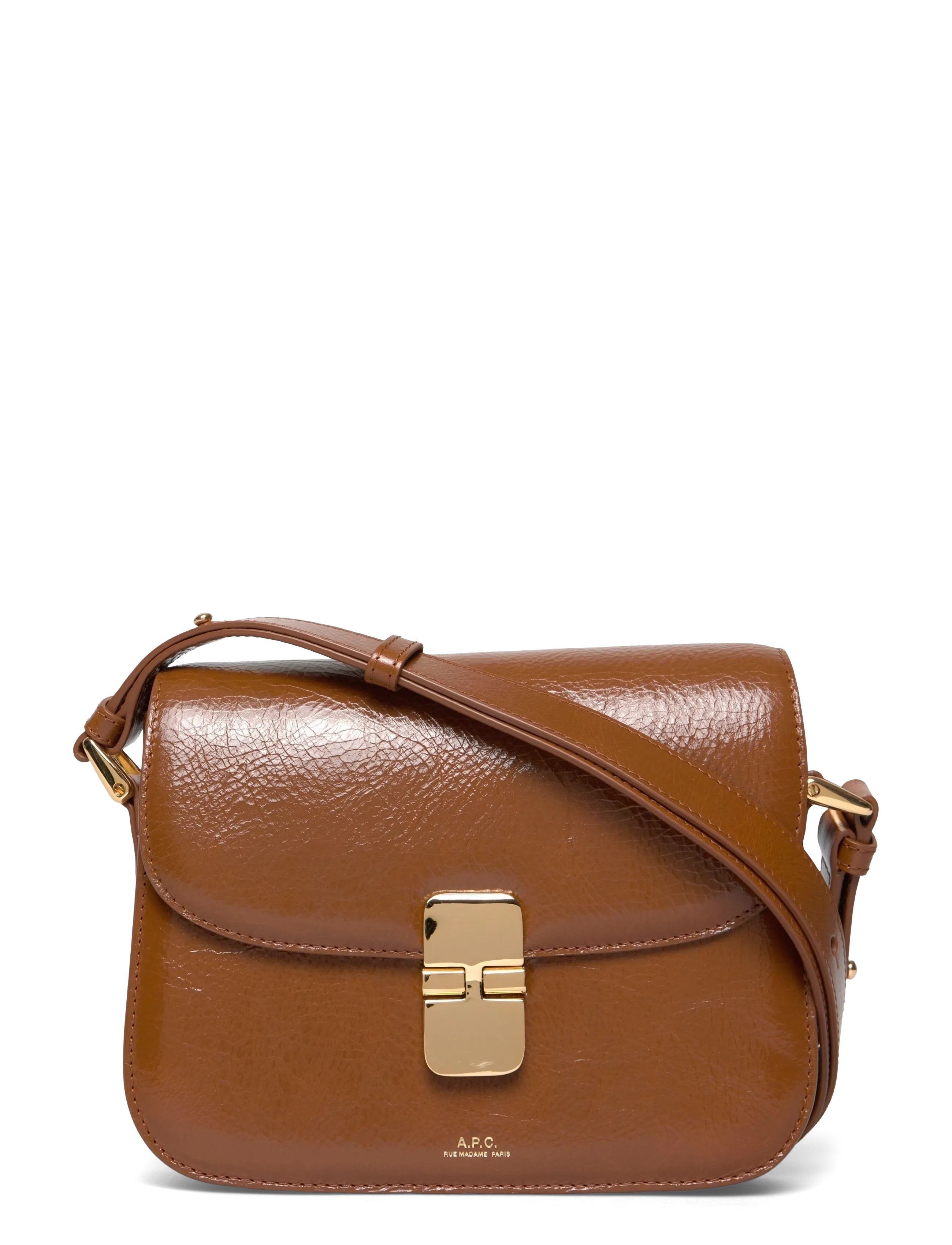 A.P.C. bag grace small - Axelremsväskor - CAFE / brown