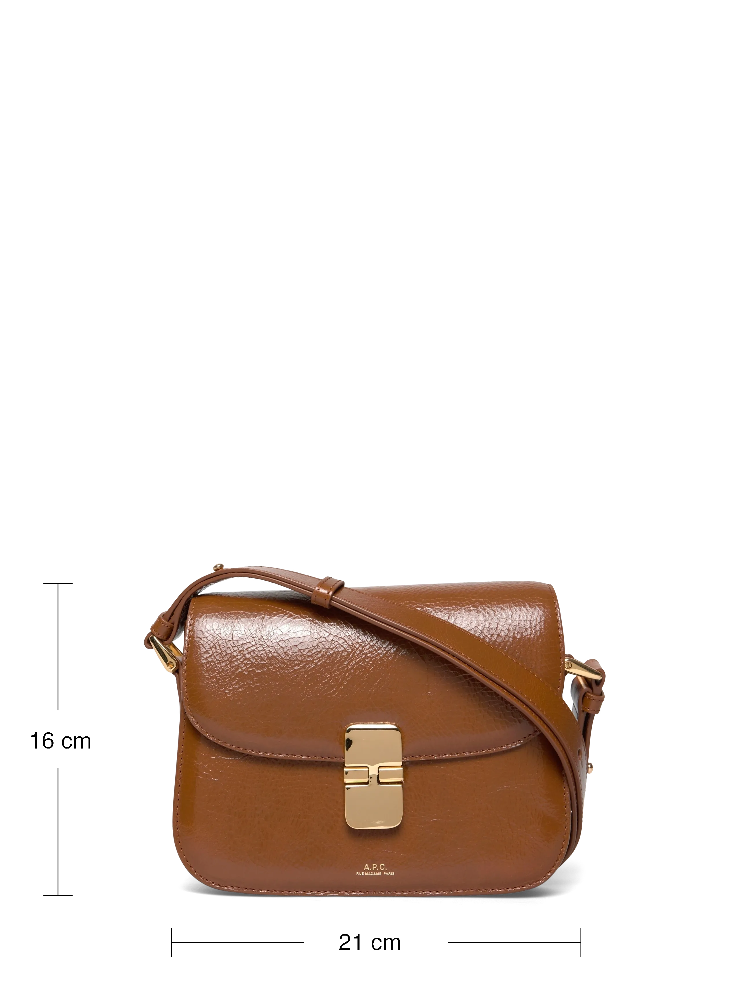 A.P.C. - bag grace small - accessoires - cafe - 3