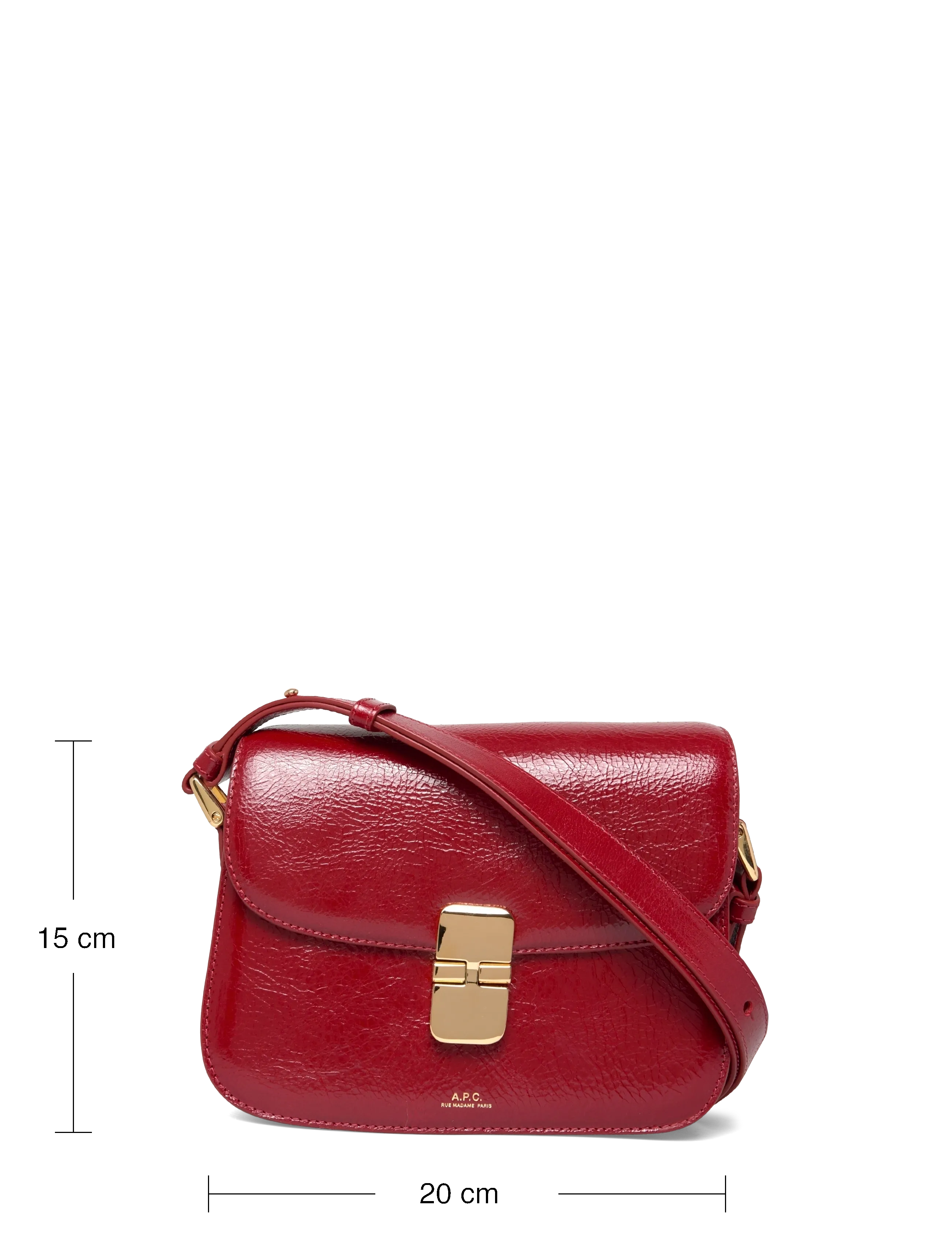 A.P.C. - bag grace small - accessoires - rouge - 3
