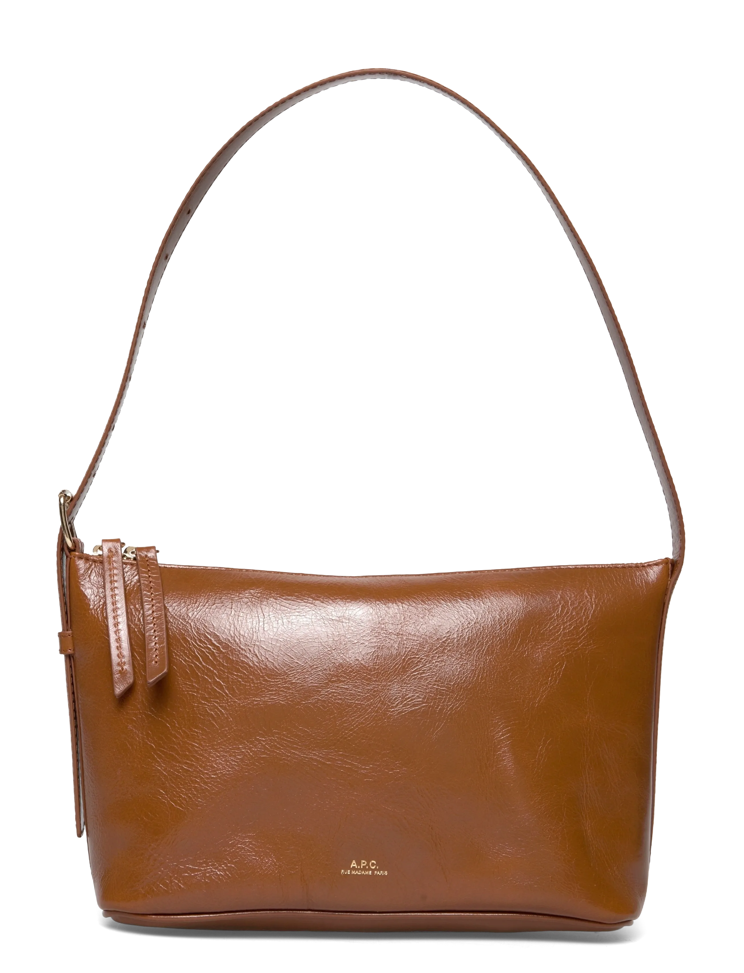 A.P.C. Shoulderbag Vera, Kvinder, Patent Skuldertaske, Brun, Str: ONE SIZE