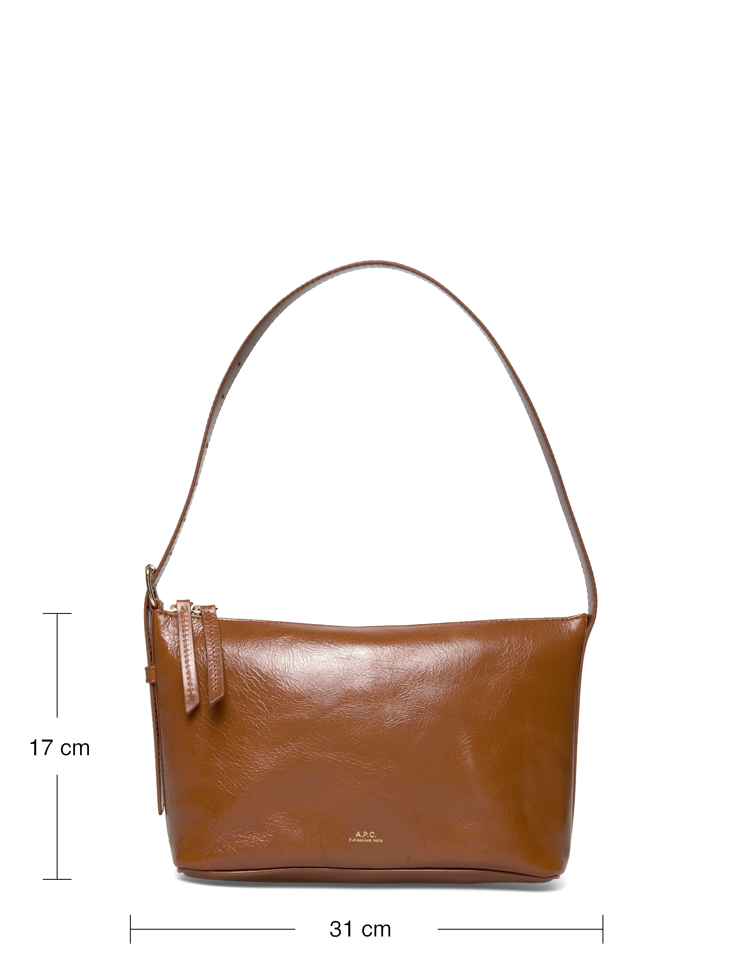 A.P.C. - shoulderbag vera - sacs a main - cafe - 3
