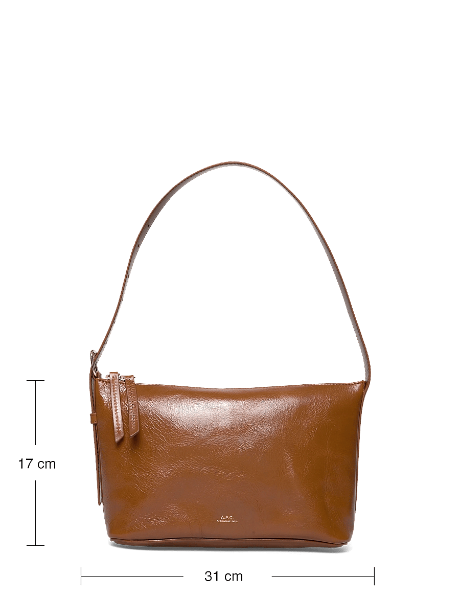A.P.C. - shoulderbag vera - sacs a main - cafe - 3