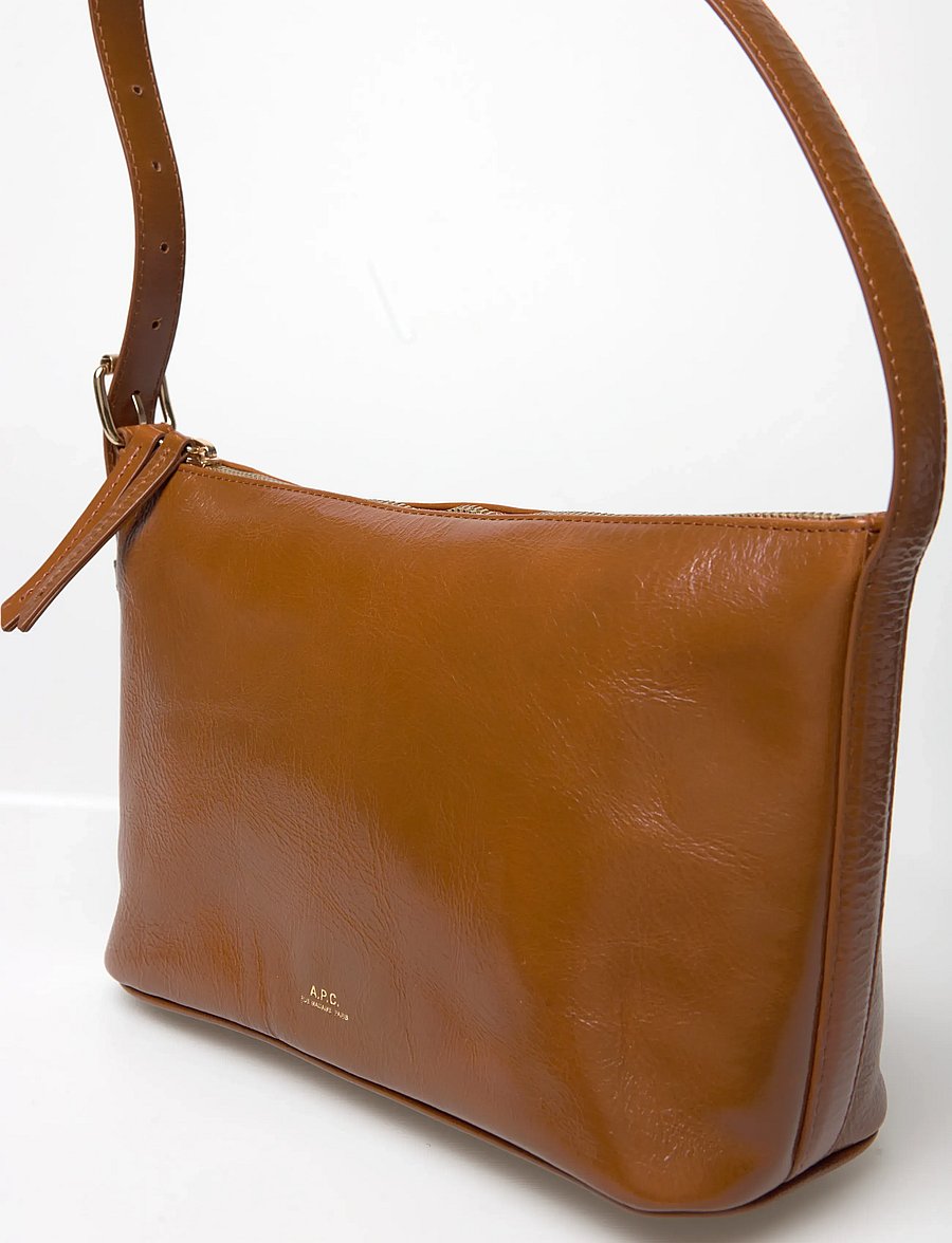 A.P.C. - shoulderbag vera - sacs a main - cafe - 4