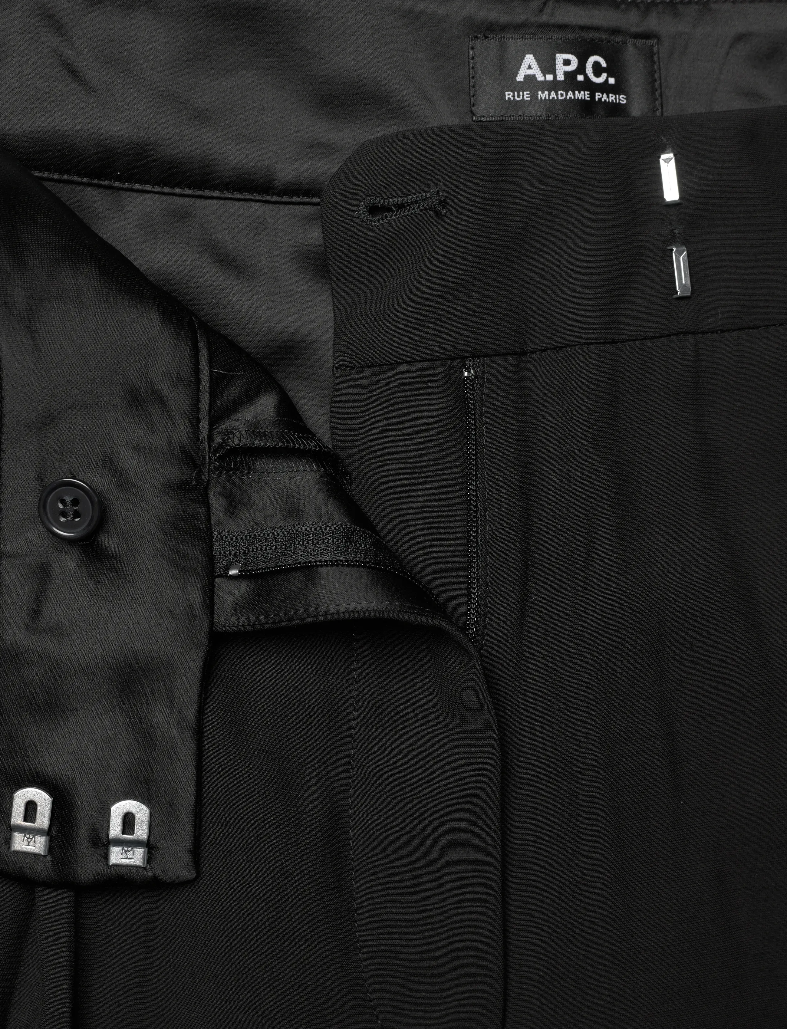 A.P.C. - Rachel Trousers - hosen mit weitem bein - noir - 3