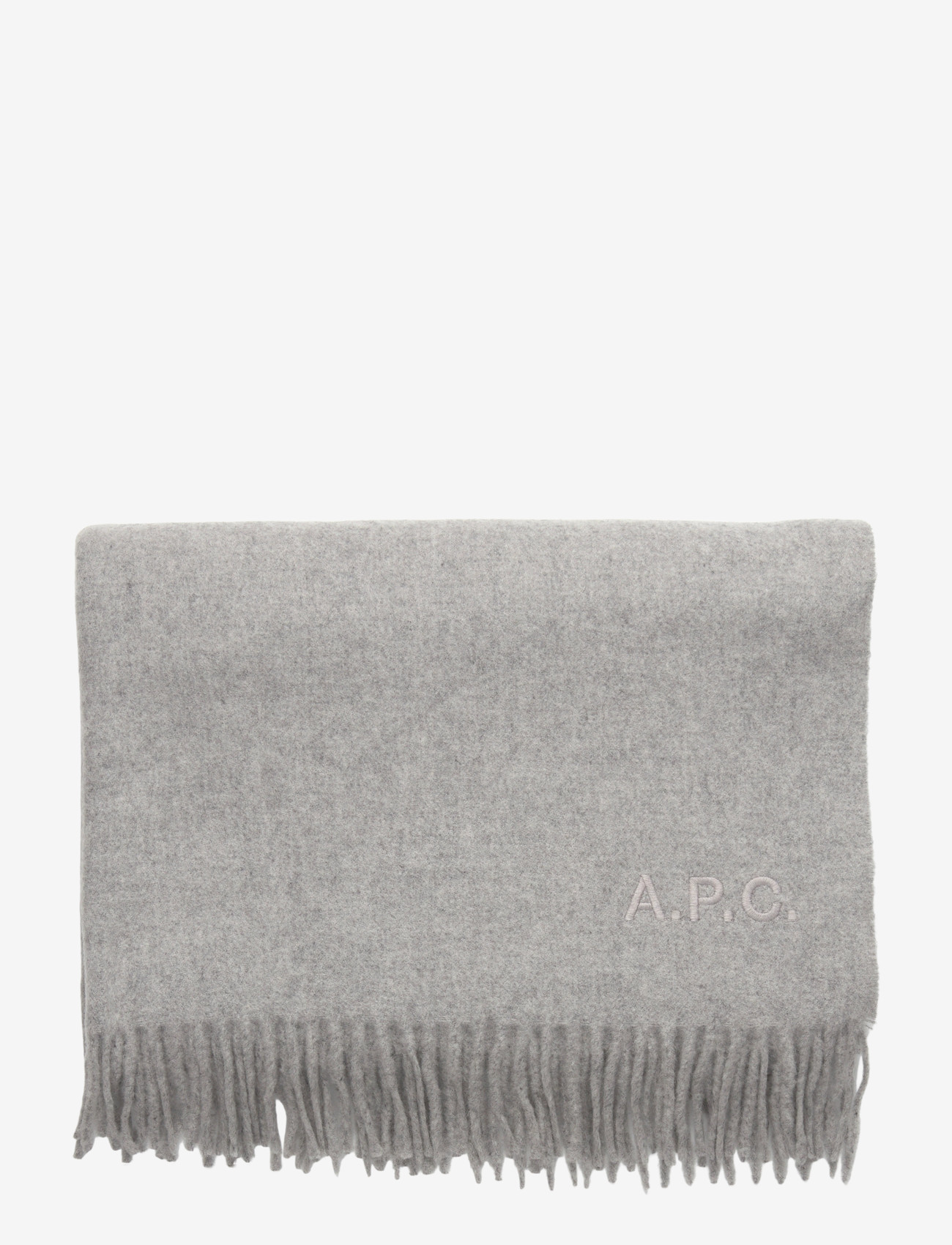A.P.C. - scarf alix brodee - alltags-style - gris chine - 1