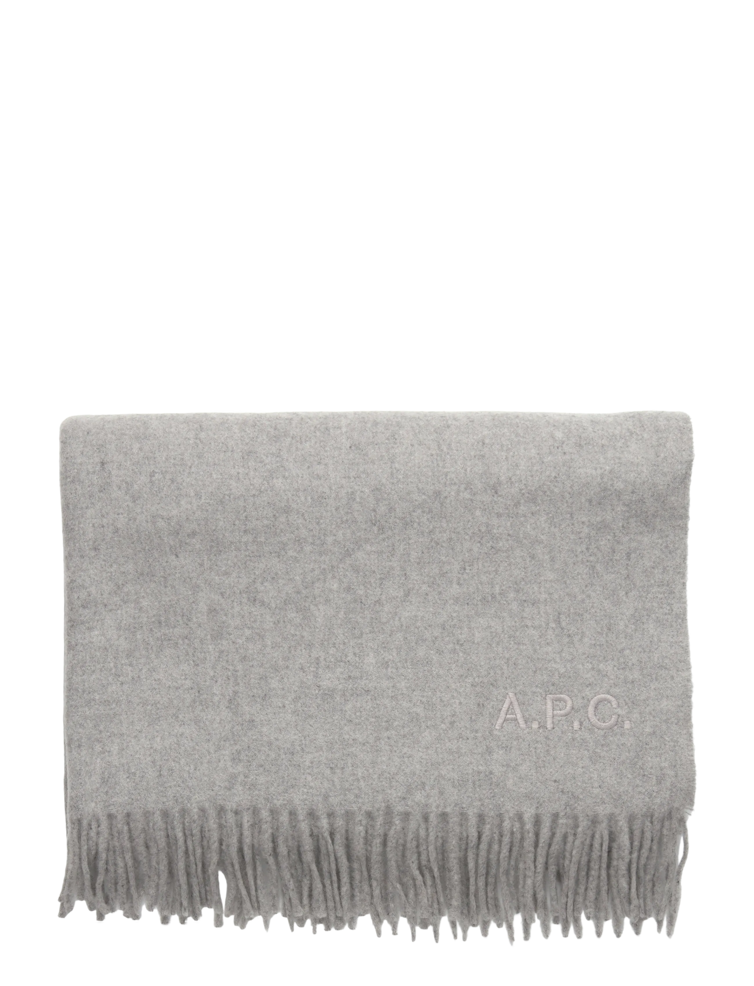 A.P.C. - scarf alix brodee - accessoires - gris chine - 1