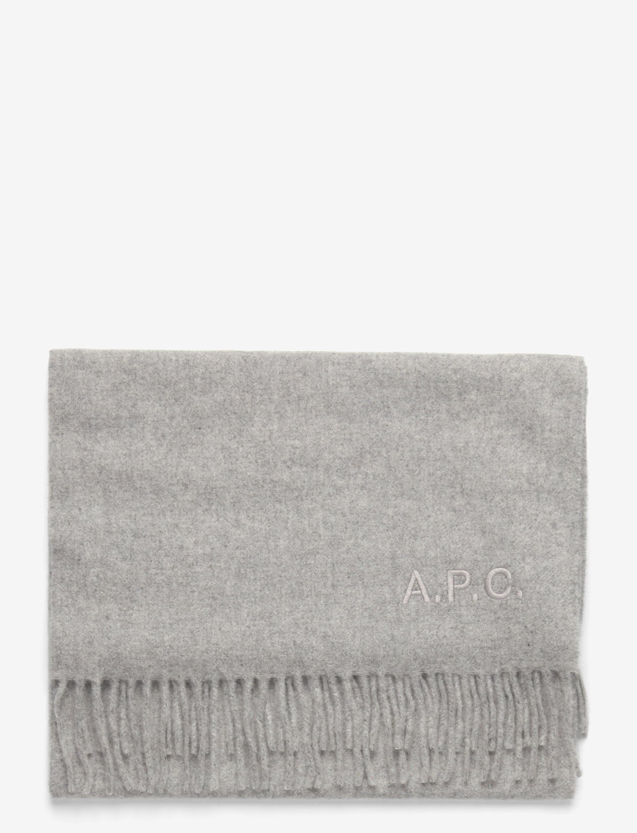 A.P.C. - scarf ambroise brodee - hverdags stil - gris chine - 1