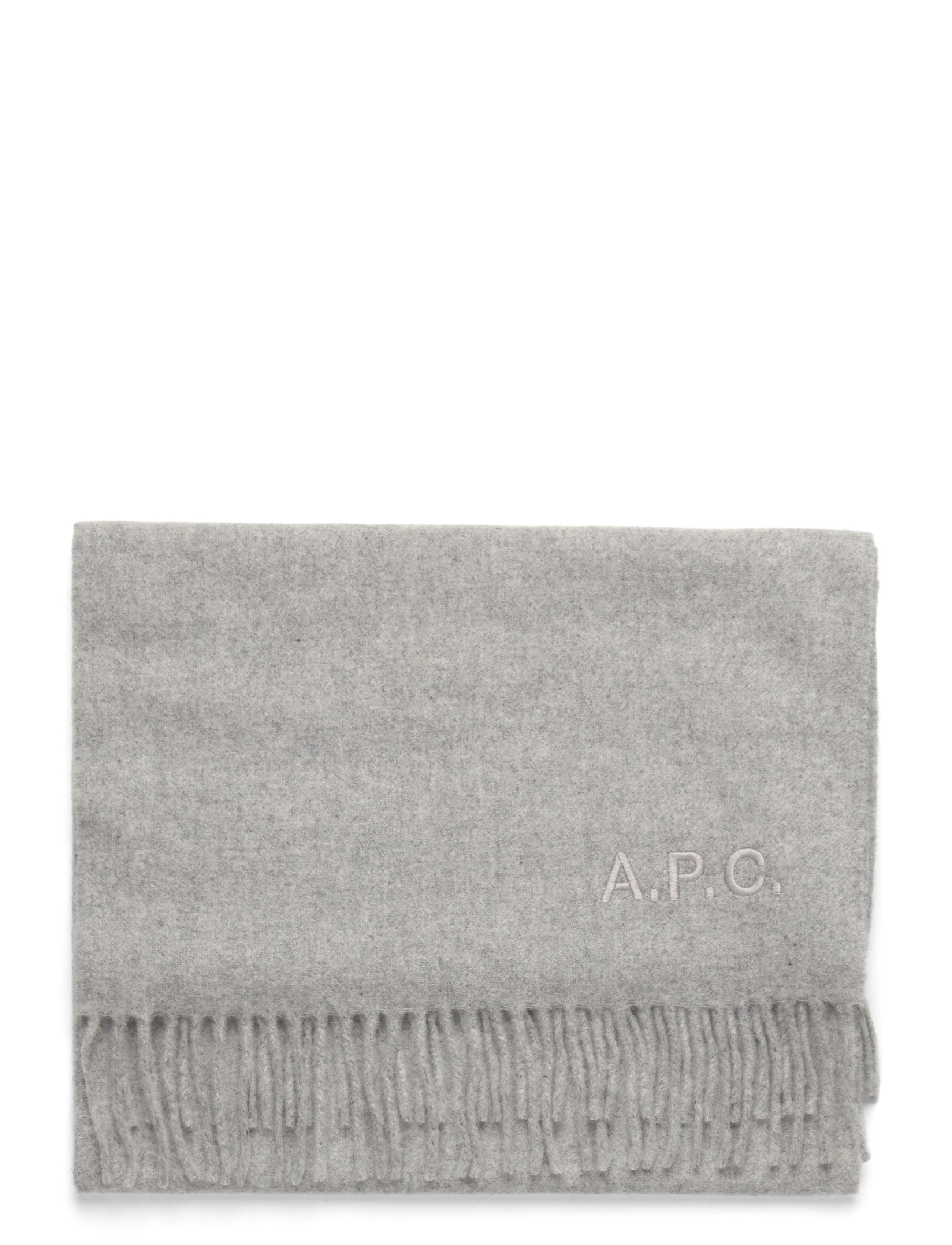 A.P.C. - scarf ambroise brodee - accessoires - gris chine - 1