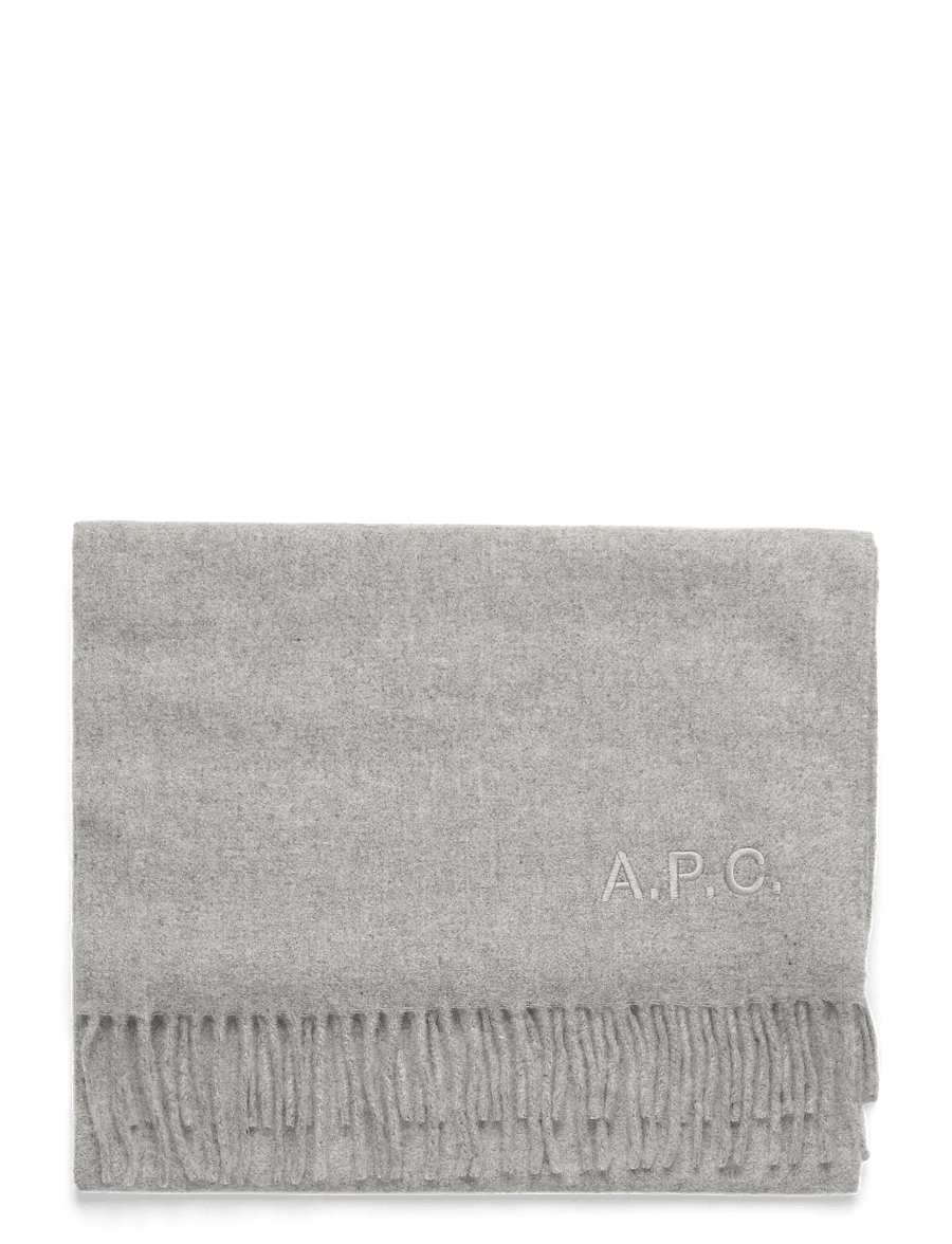 A.P.C. - scarf ambroise brodee - igapäevane stiil - gris chine - 1