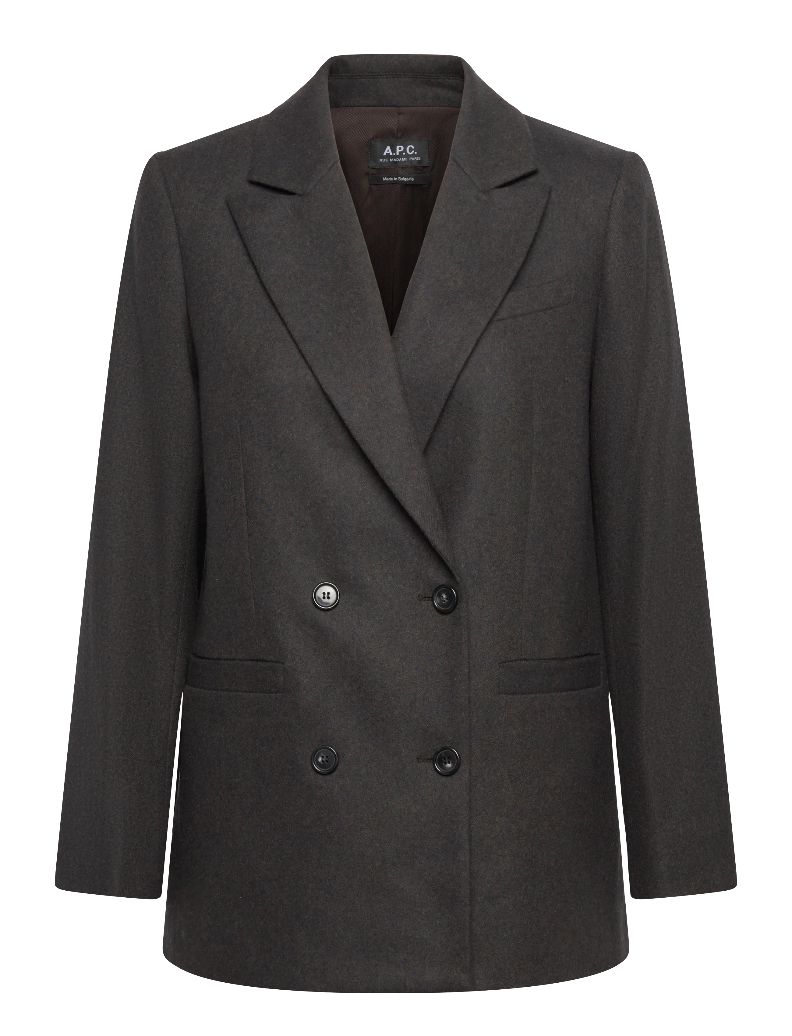 A.P.C. Lucy Vest - Transitional Layering - MARRON FONCE CHINE / brown