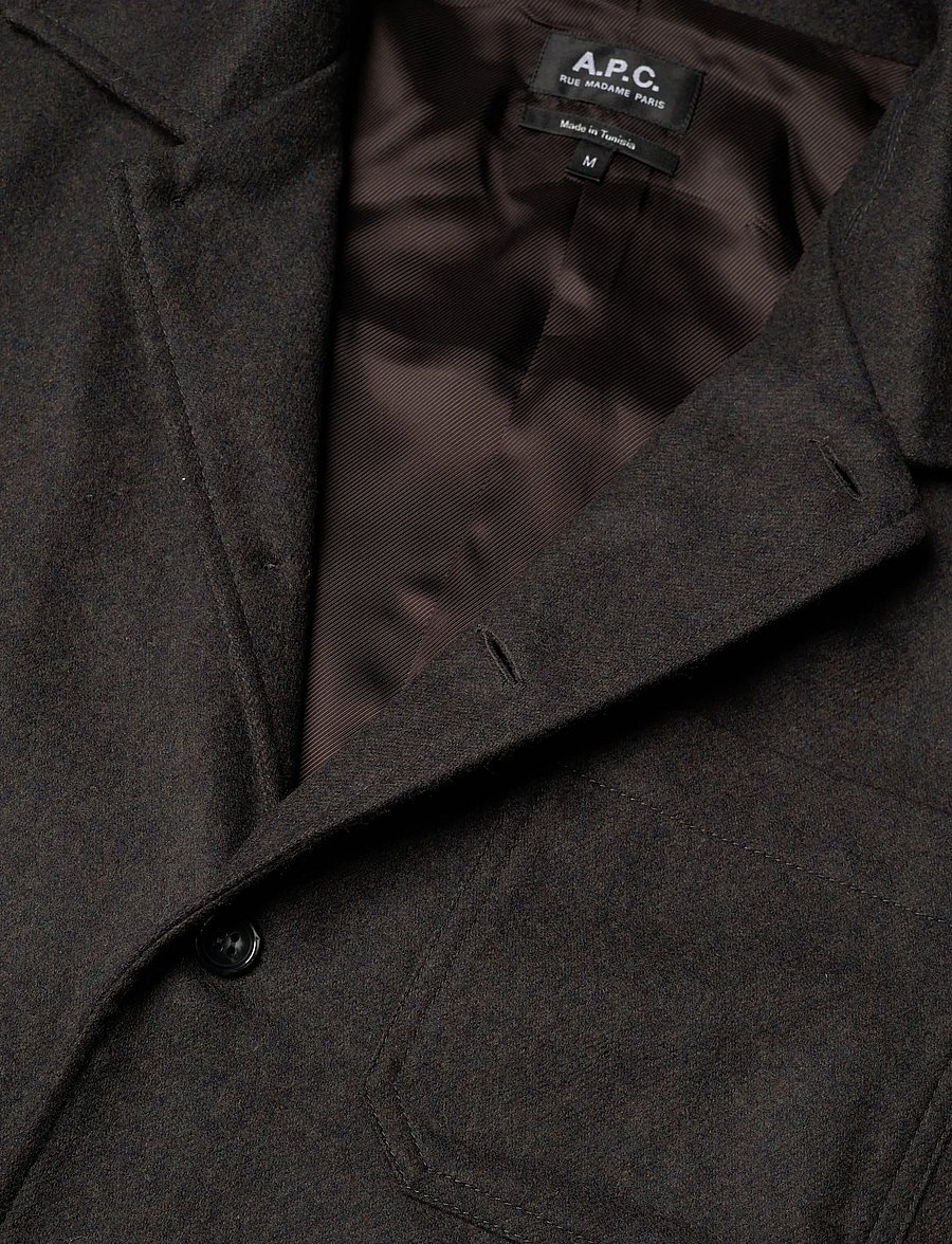 A.P.C. - Jamie Vest - jacken - marron fonce chine - 2