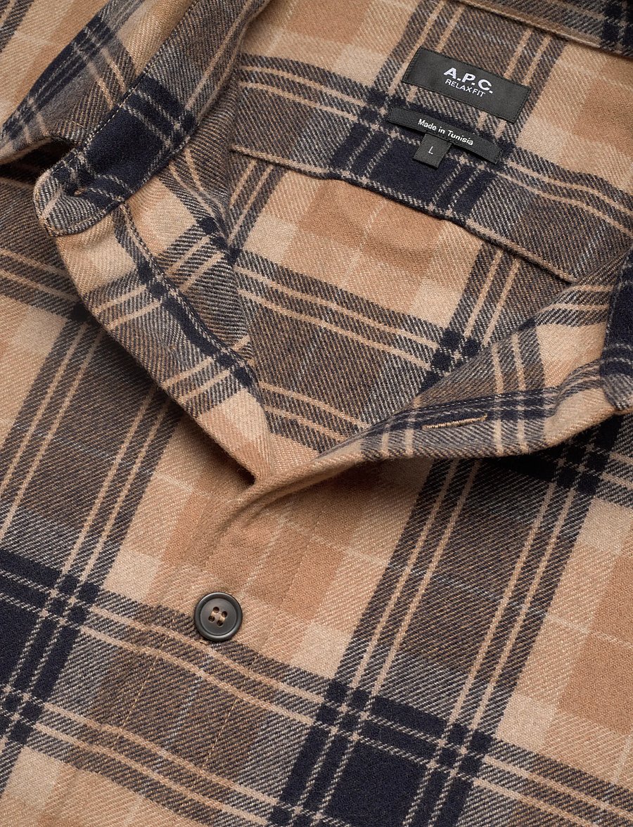 A.P.C. - Overshirt Bobby - flannel shirts - dark navy - 2