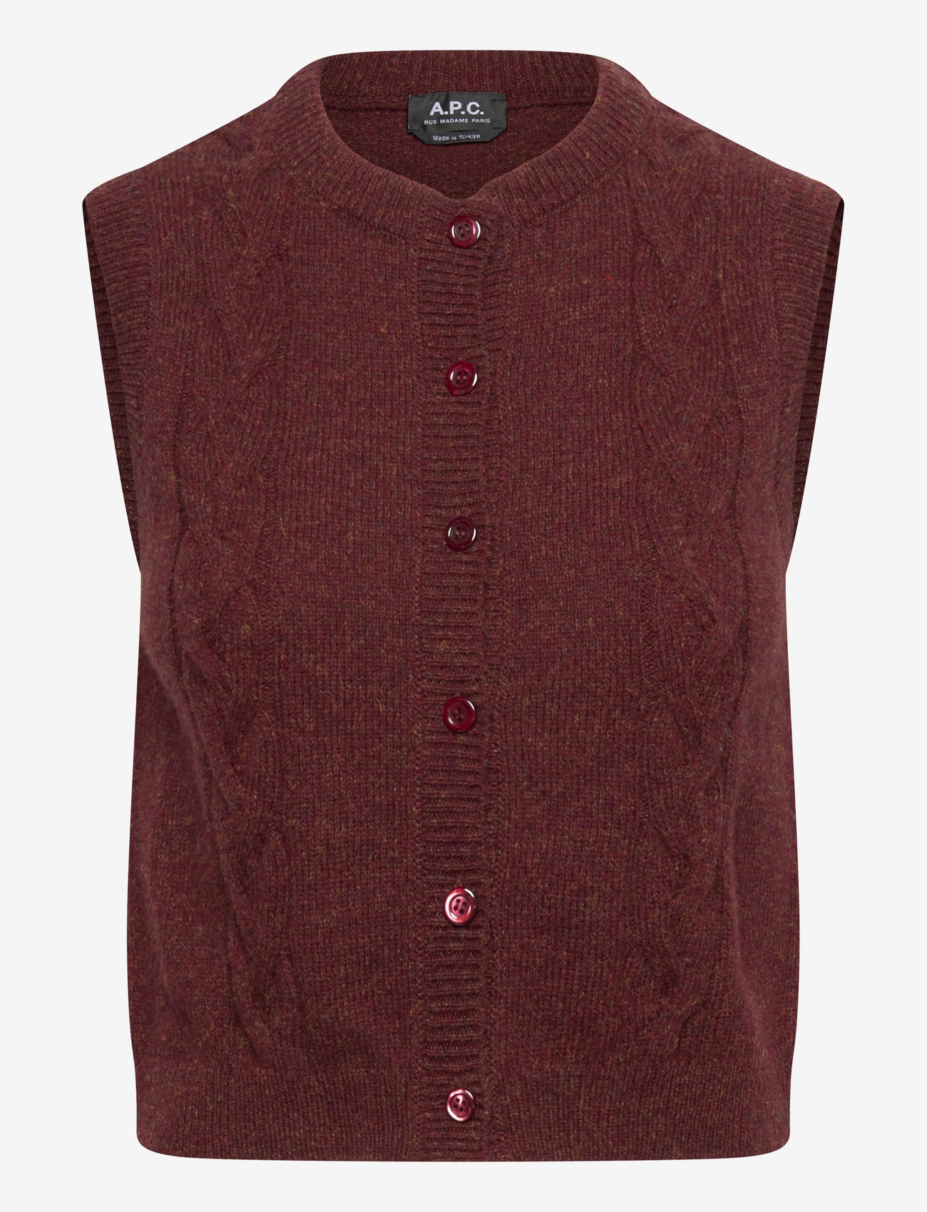 A.P.C. - Alyson Vest - kootud vestid - bordeaux - 0