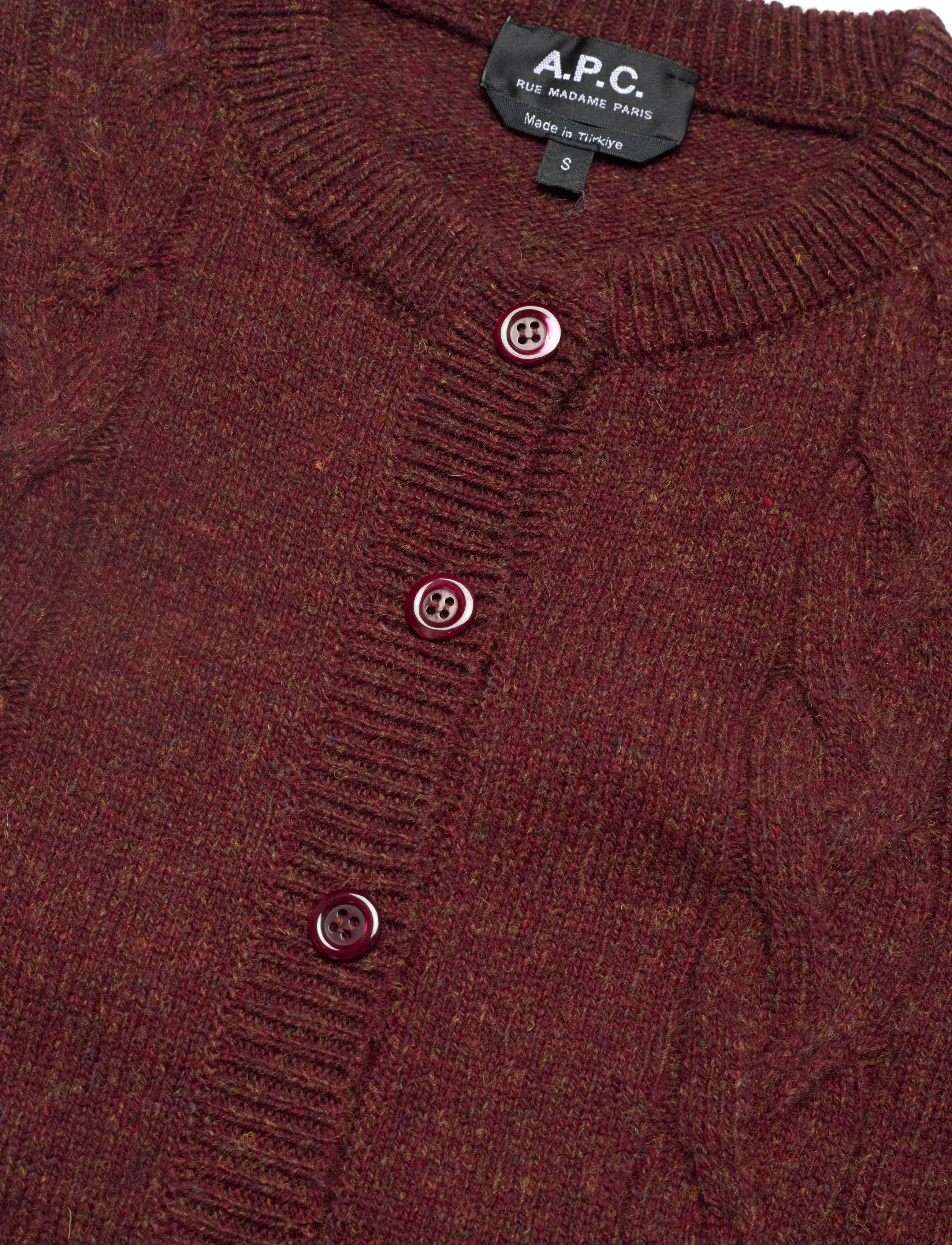 A.P.C. - Alyson Vest - gestrickte westen - bordeaux - 2