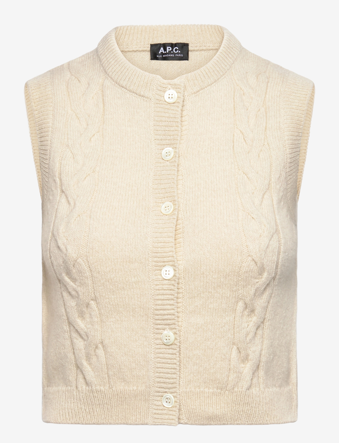 A.P.C. - Alyson Vest - stickade västar - ecru - 0