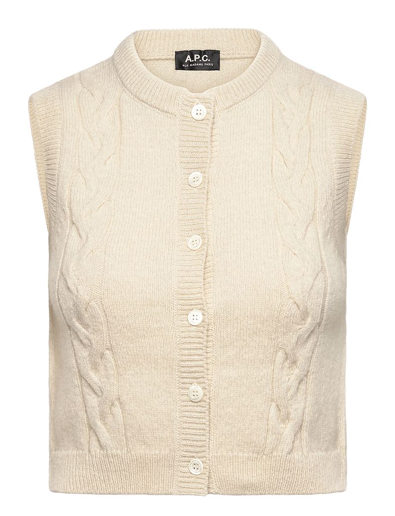 A.P.C. - Alyson Vest - stickade västar - ecru - 0