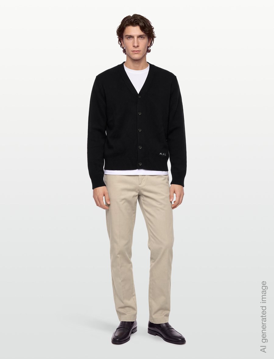 A.P.C. - cardigan kevin - koftor - black - 0
