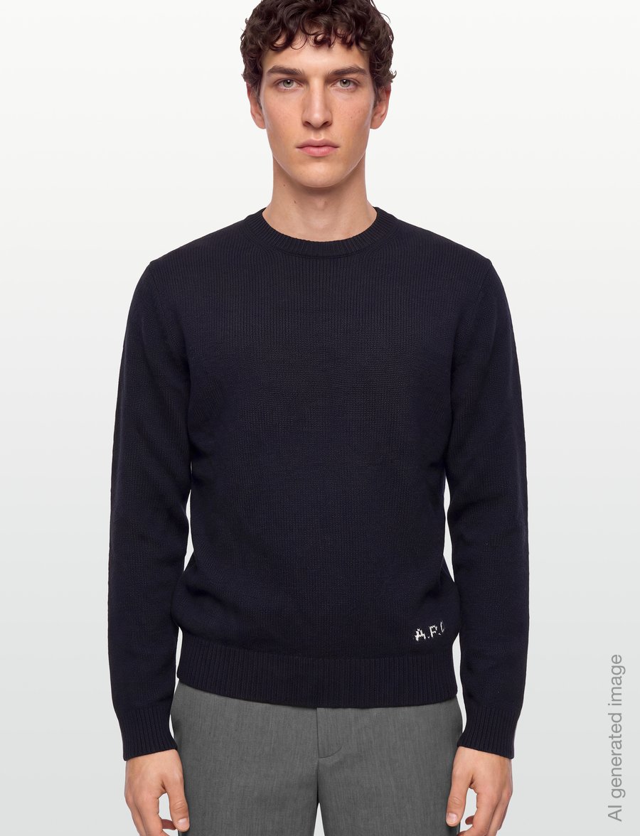 A.P.C. - pull edmond - round necks - dark navy - 3