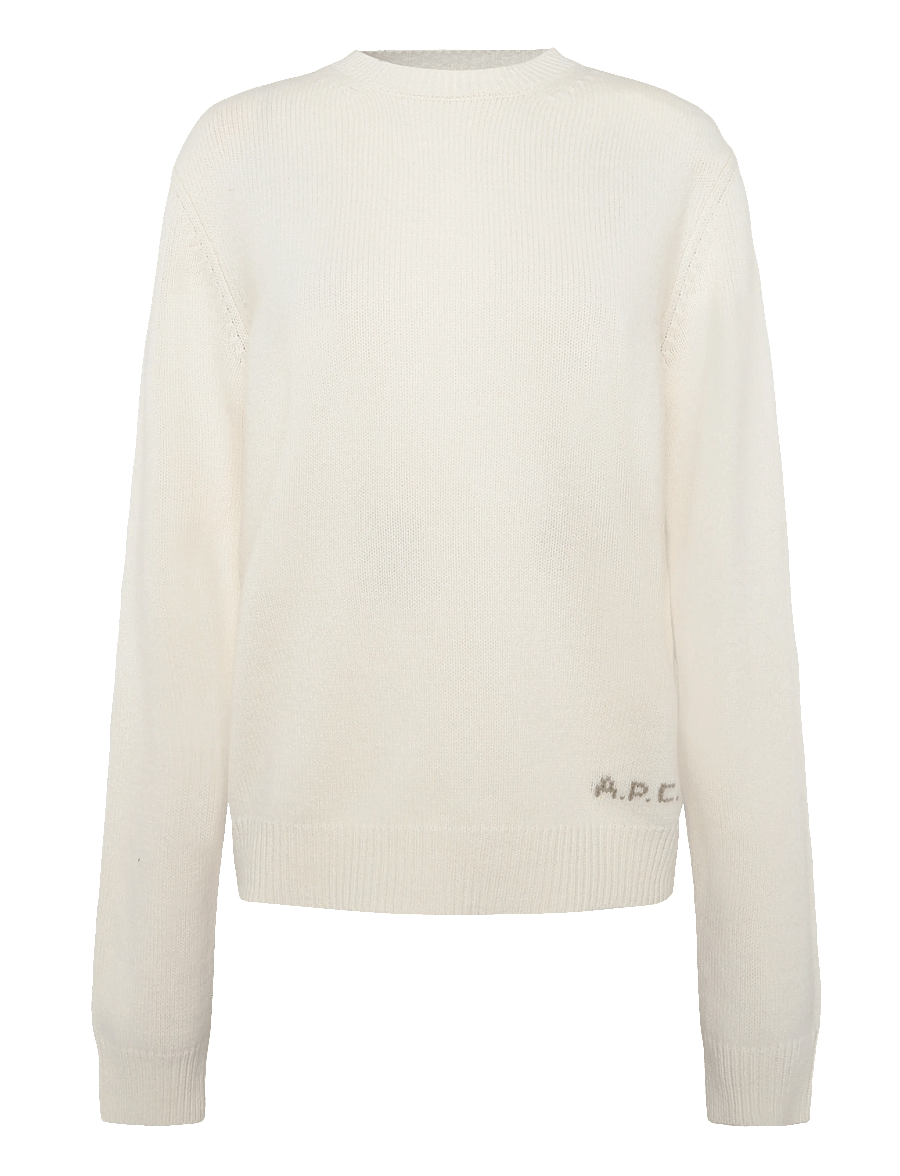 A.P.C. - pull edmond - rundhalsad - ecru - 0