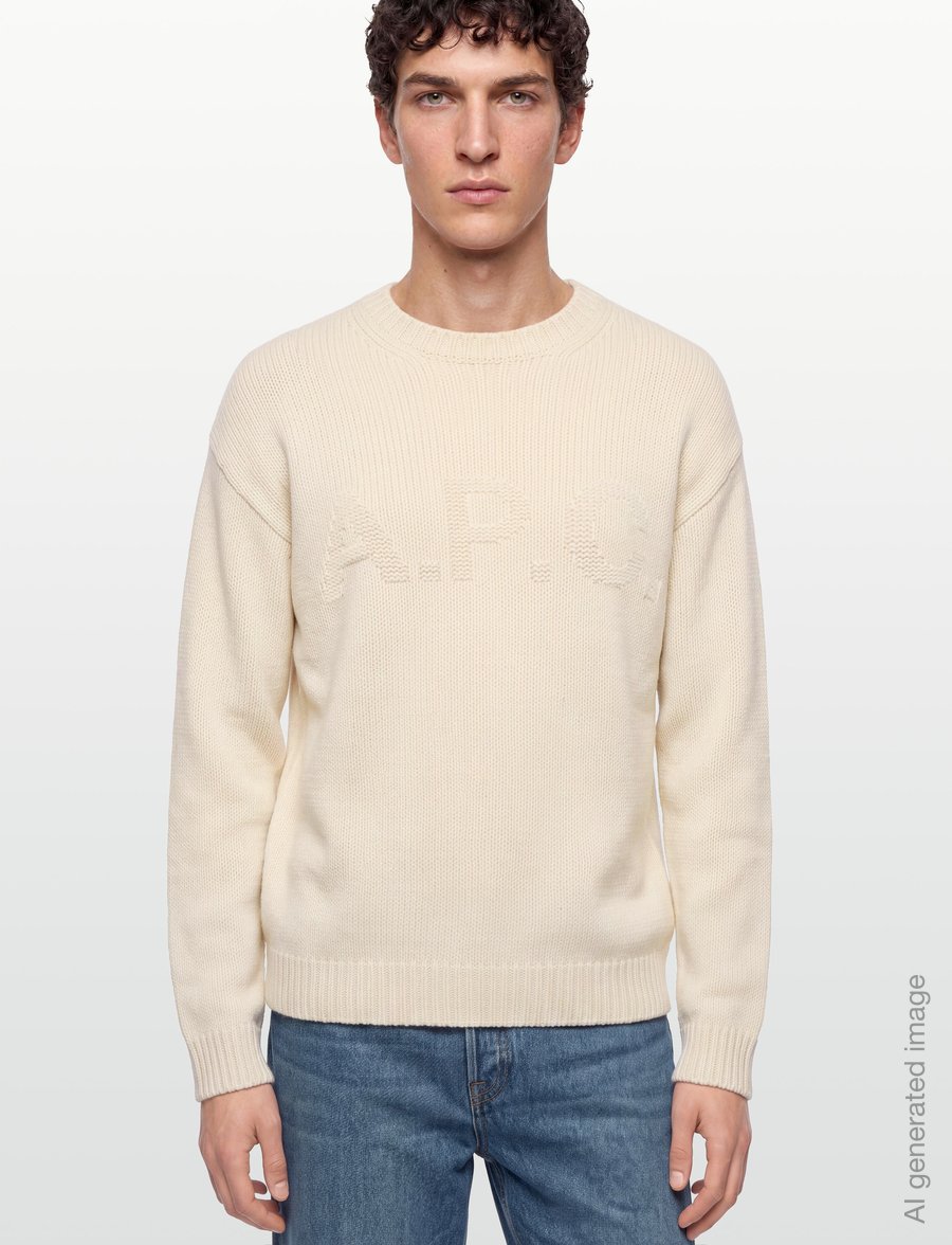A.P.C. - pull george - Ümara kaelusega - ecru - 3