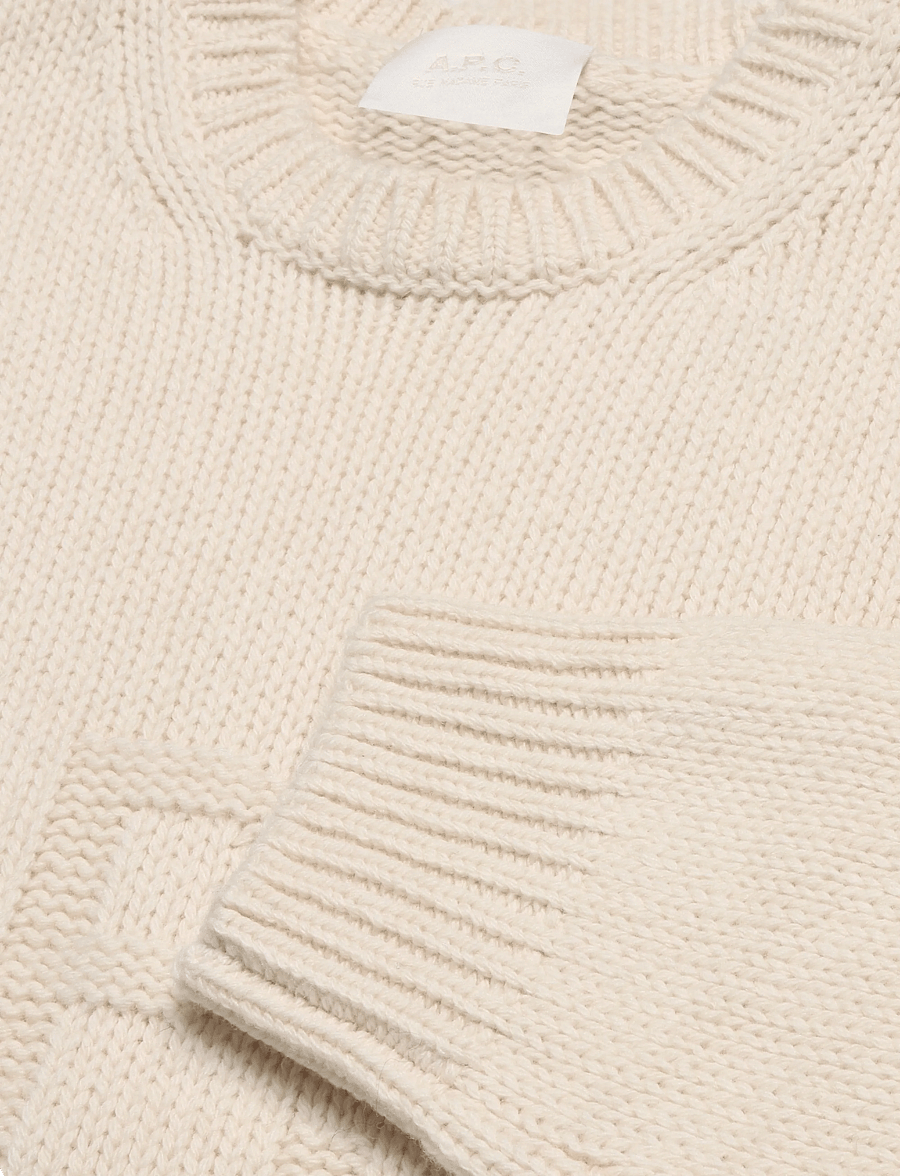 A.P.C. - pull george - rundhalsad - ecru - 2