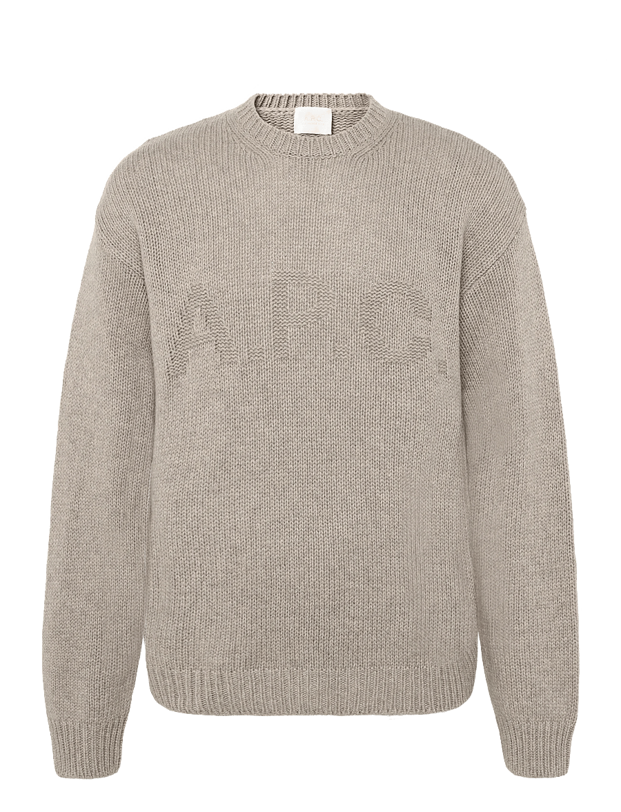 A.P.C. - pull george - rundhalsad - taupe - 0