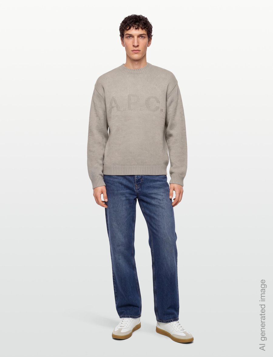 A.P.C. - pull george - rundhalsad - taupe - 0