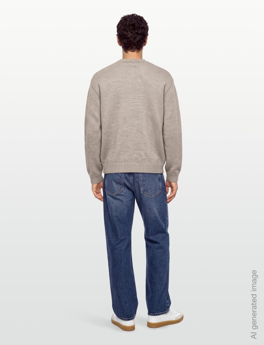 A.P.C. - pull george - rundhalsad - taupe - 4