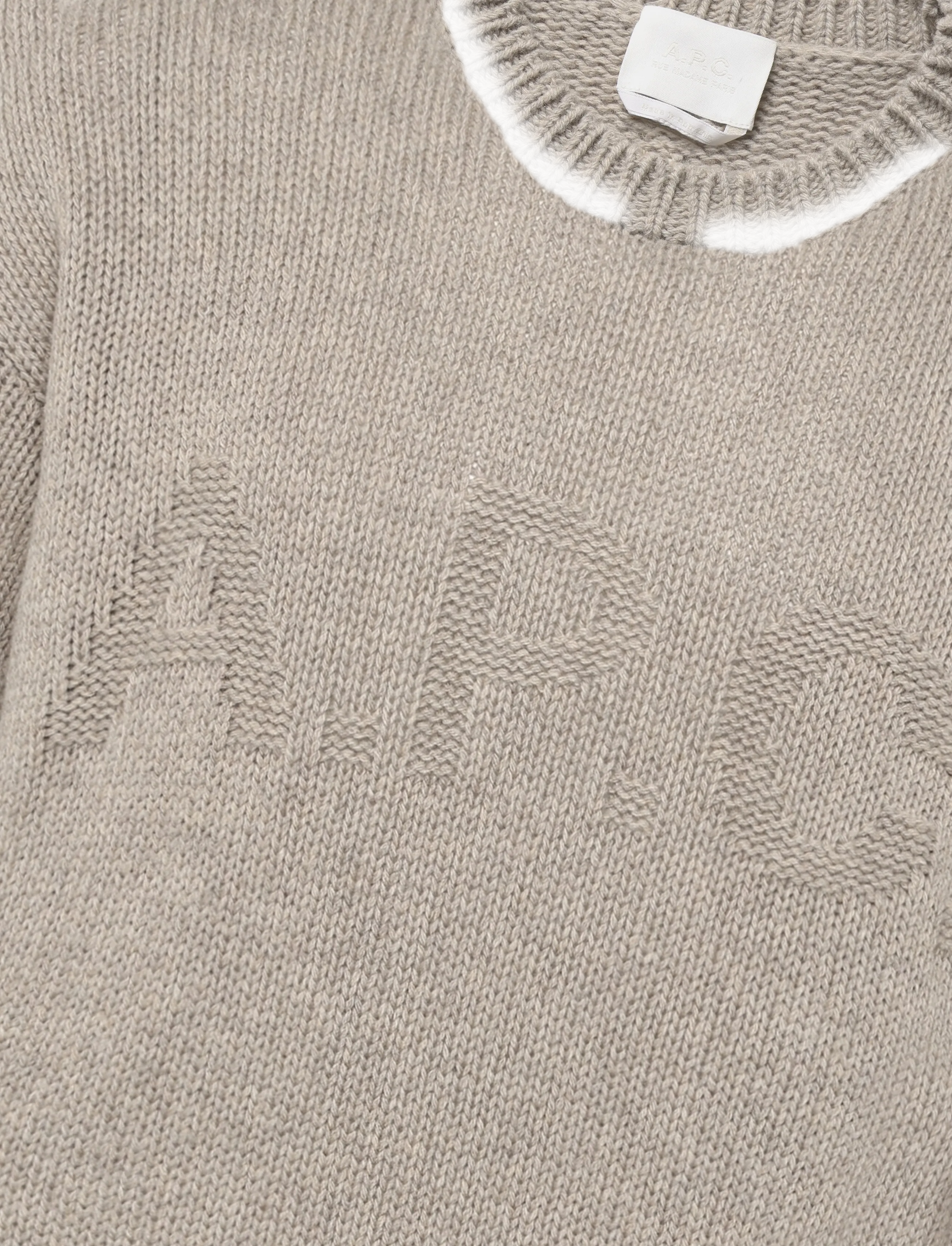 A.P.C. - pull george - rundhalsad - taupe - 2