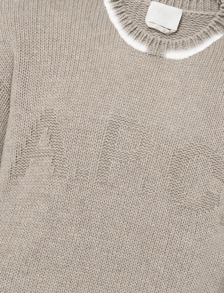 A.P.C. - pull george - rundhalsad - taupe - 2