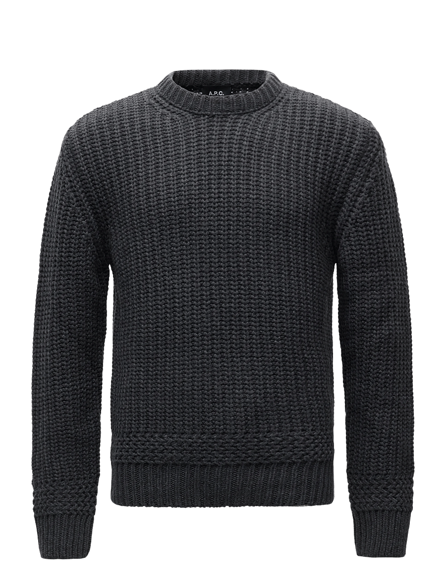 A.P.C. - pull ron - rundhals - heathered anthracite - 0
