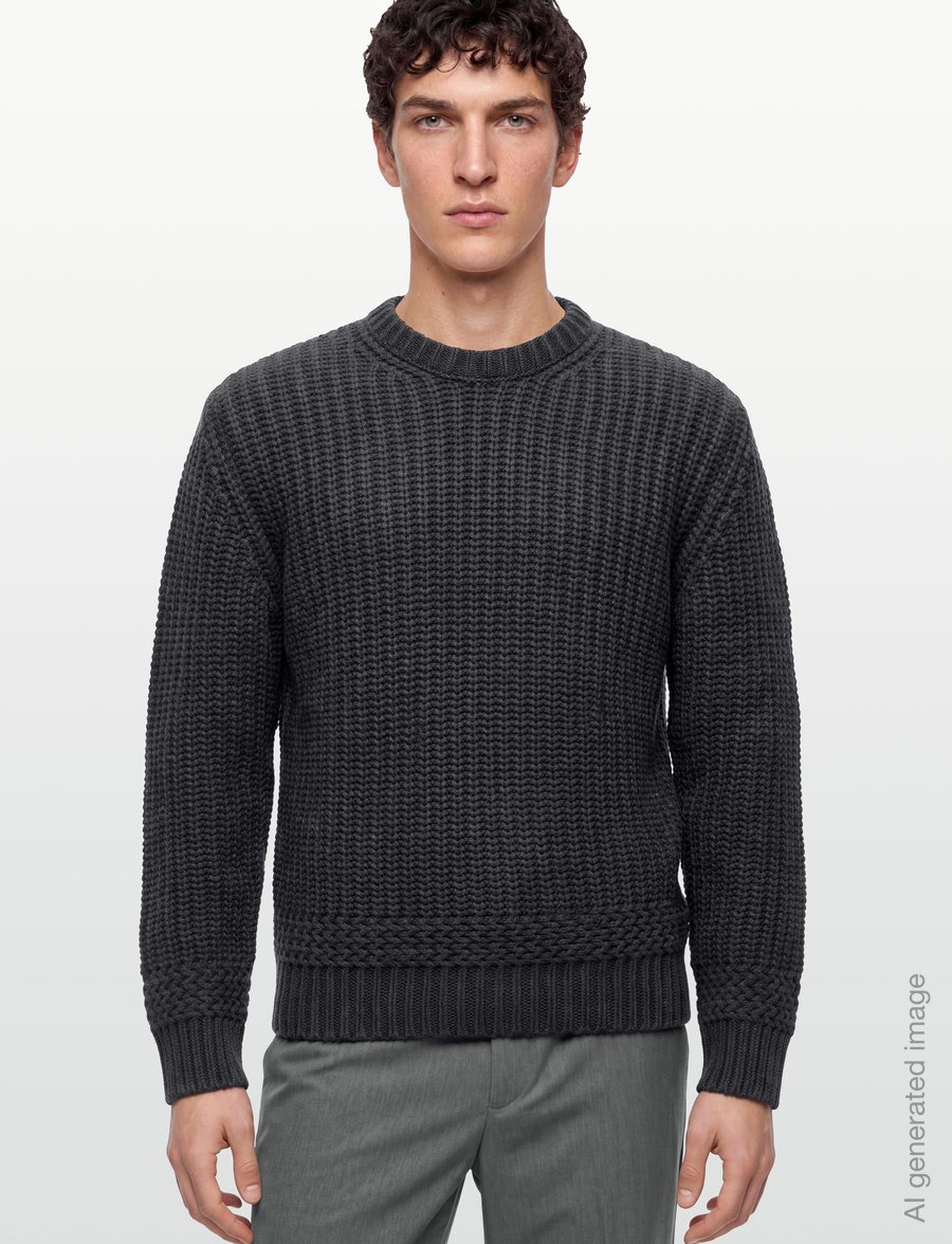 A.P.C. - pull ron - rundhalsad - heathered anthracite - 3