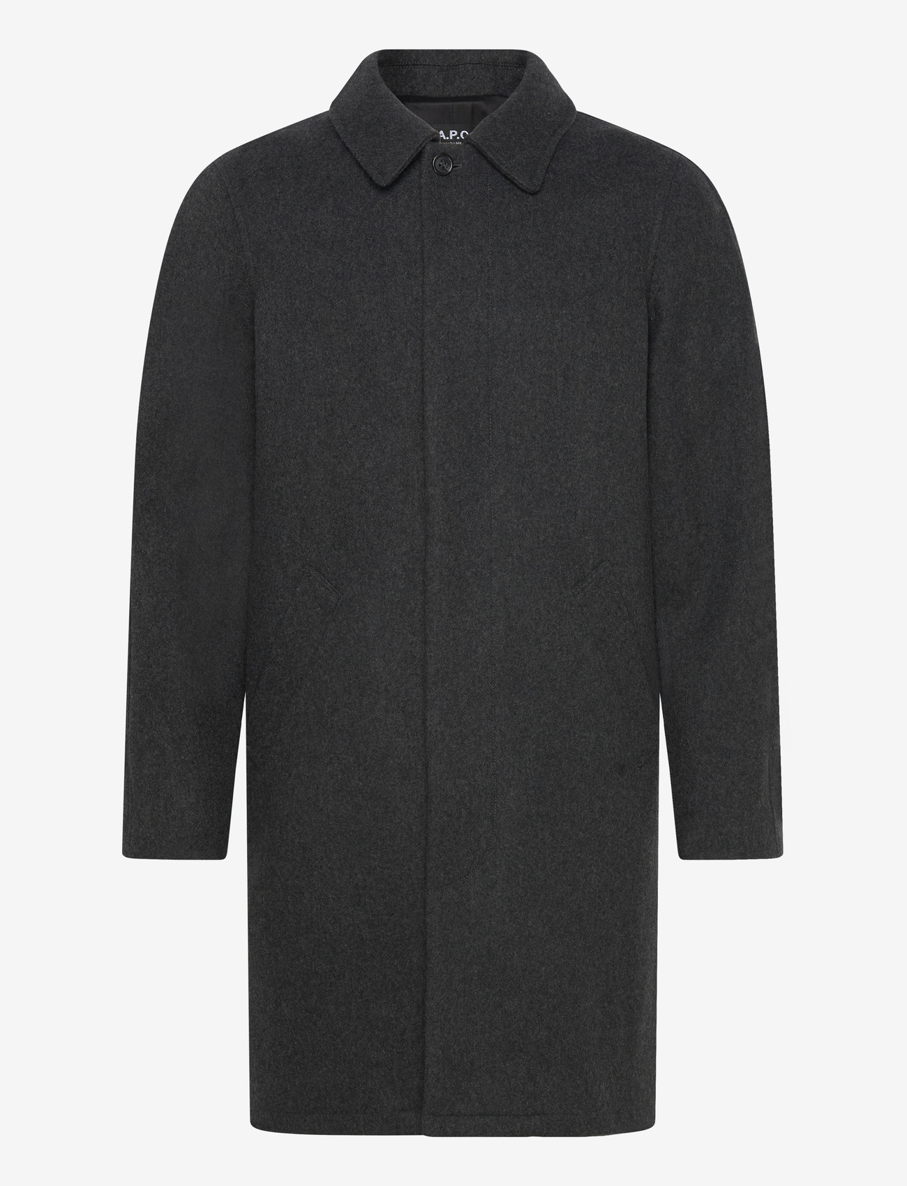 A.P.C. - Coat Mac auster - villased mantlid - anthracite chine - 0