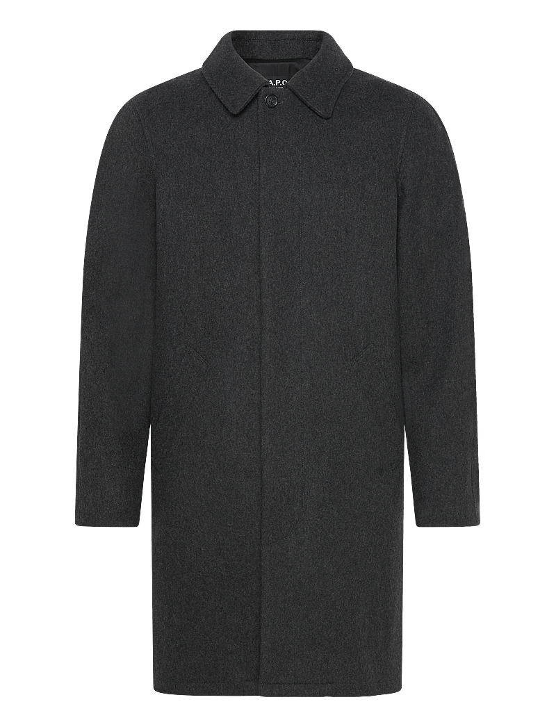 A.P.C. - Coat Mac auster - wollmäntel - anthracite chine - 0