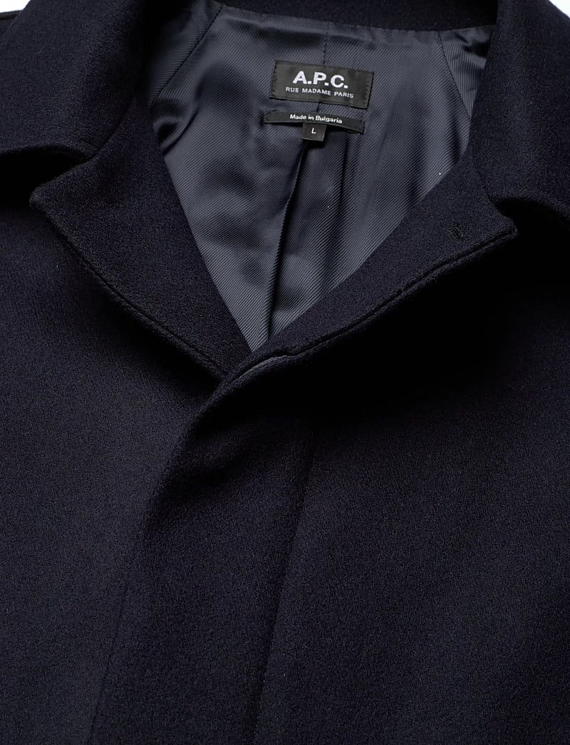 A.P.C. - Coat Mac auster - wollmäntel - marine chine - 2