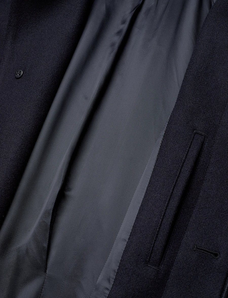 A.P.C. - Coat Mac auster - wollmäntel - marine chine - 4