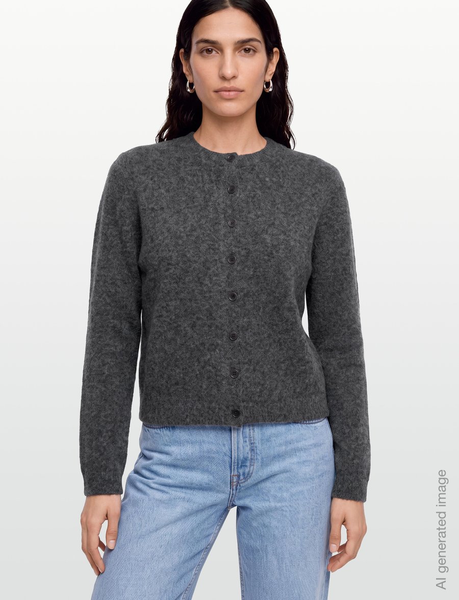 A.P.C. - Marion - cardigans - heathered anthracite - 3