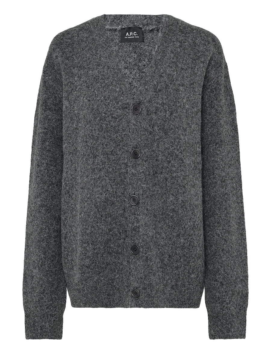 A.P.C. - cardigan pierre - koftor - heathered anthracite - 0