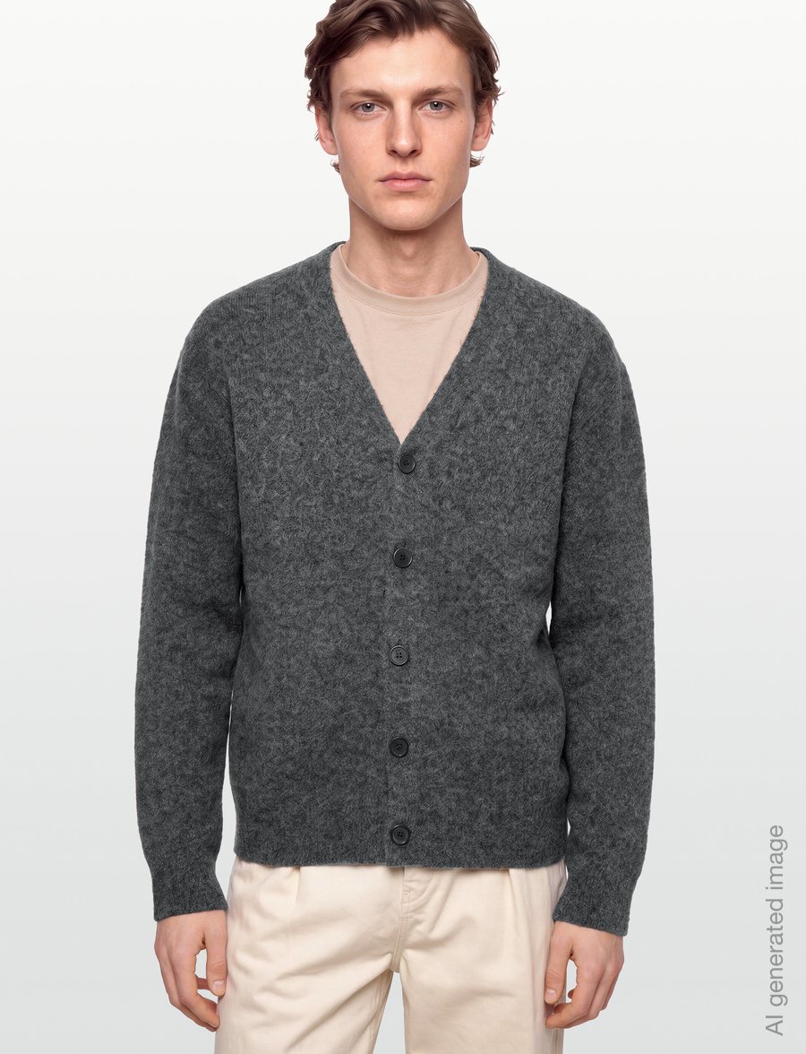 A.P.C. - cardigan pierre - koftor - heathered anthracite - 3
