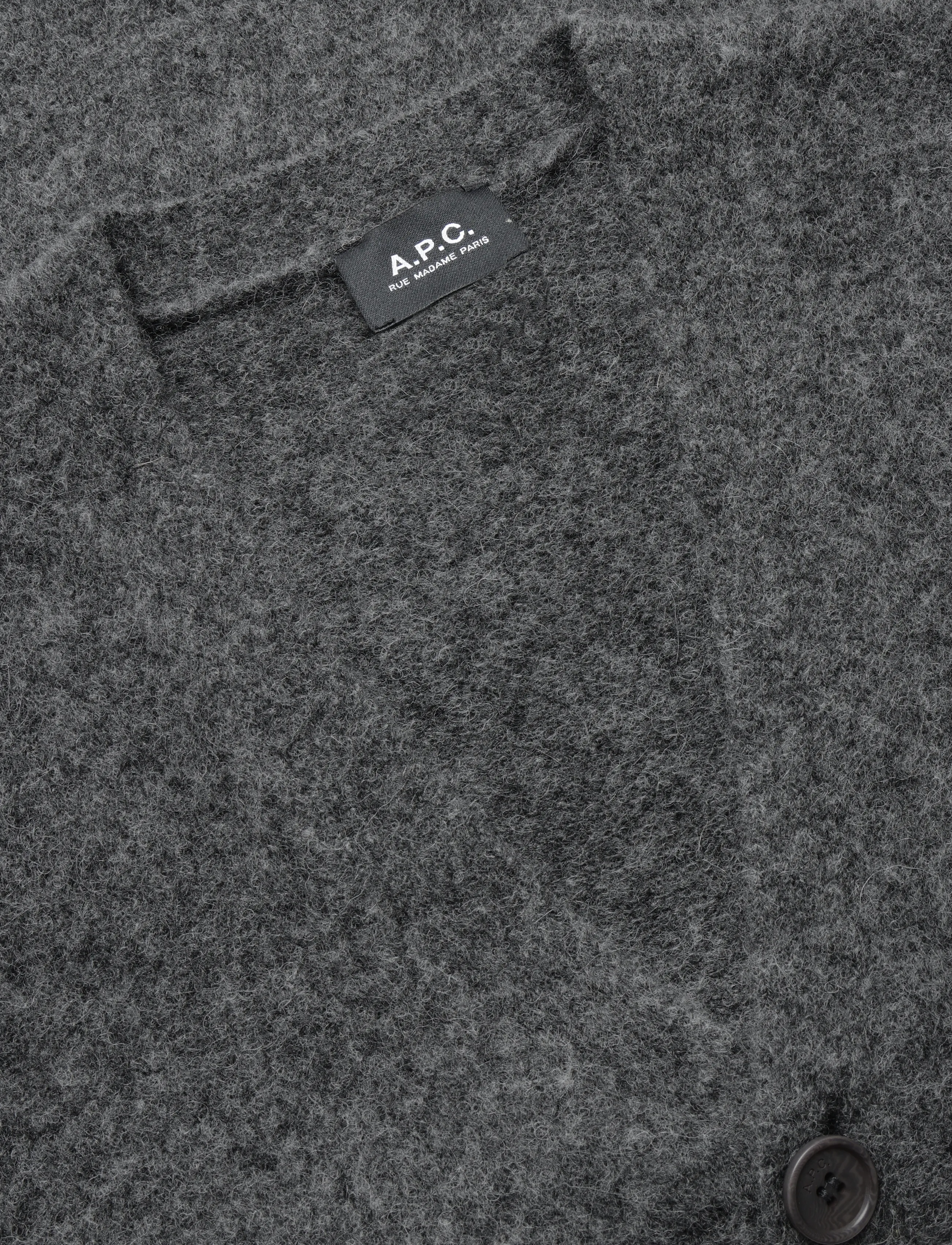 A.P.C. - cardigan pierre - koftor - heathered anthracite - 2