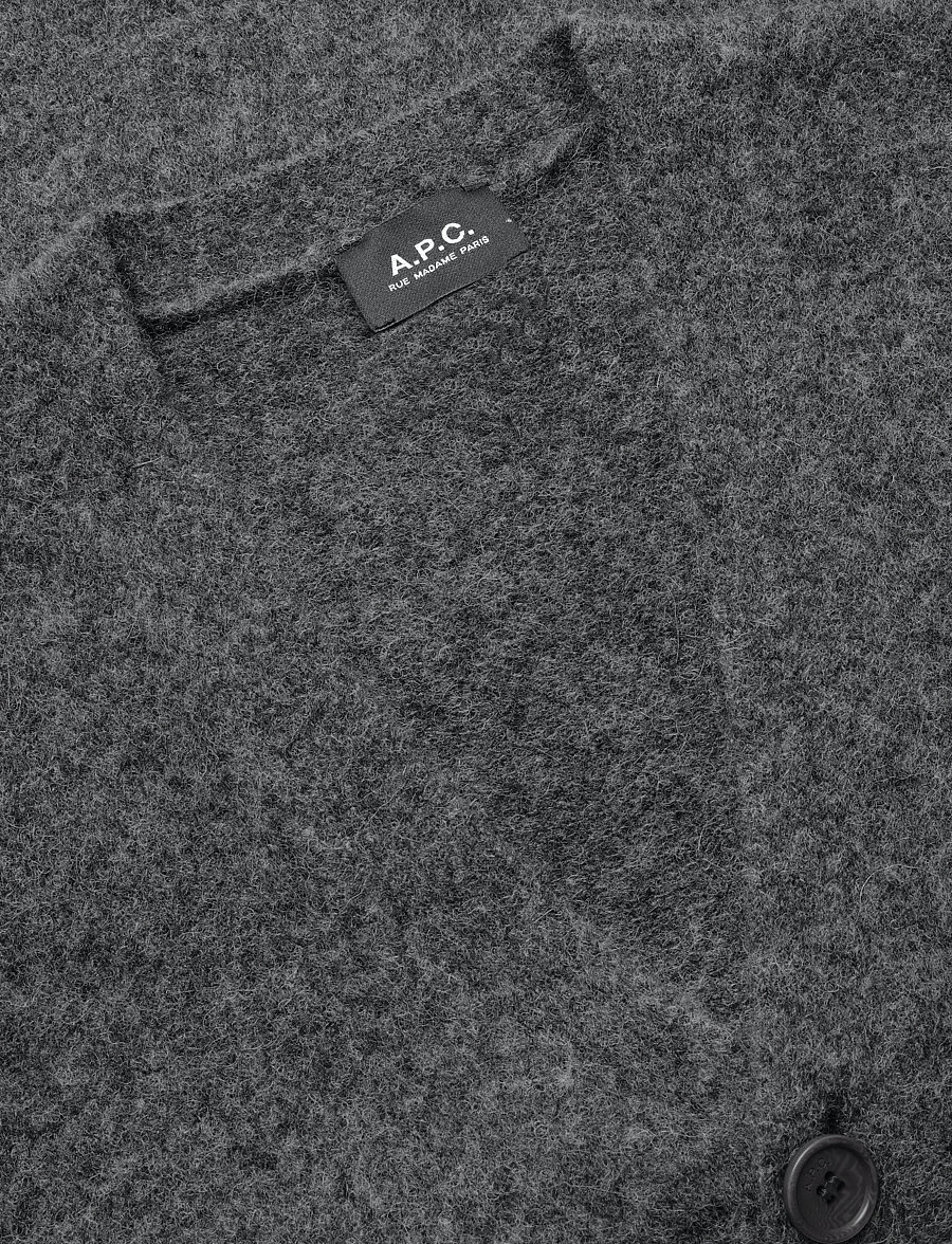 A.P.C. - cardigan pierre - koftor - heathered anthracite - 2